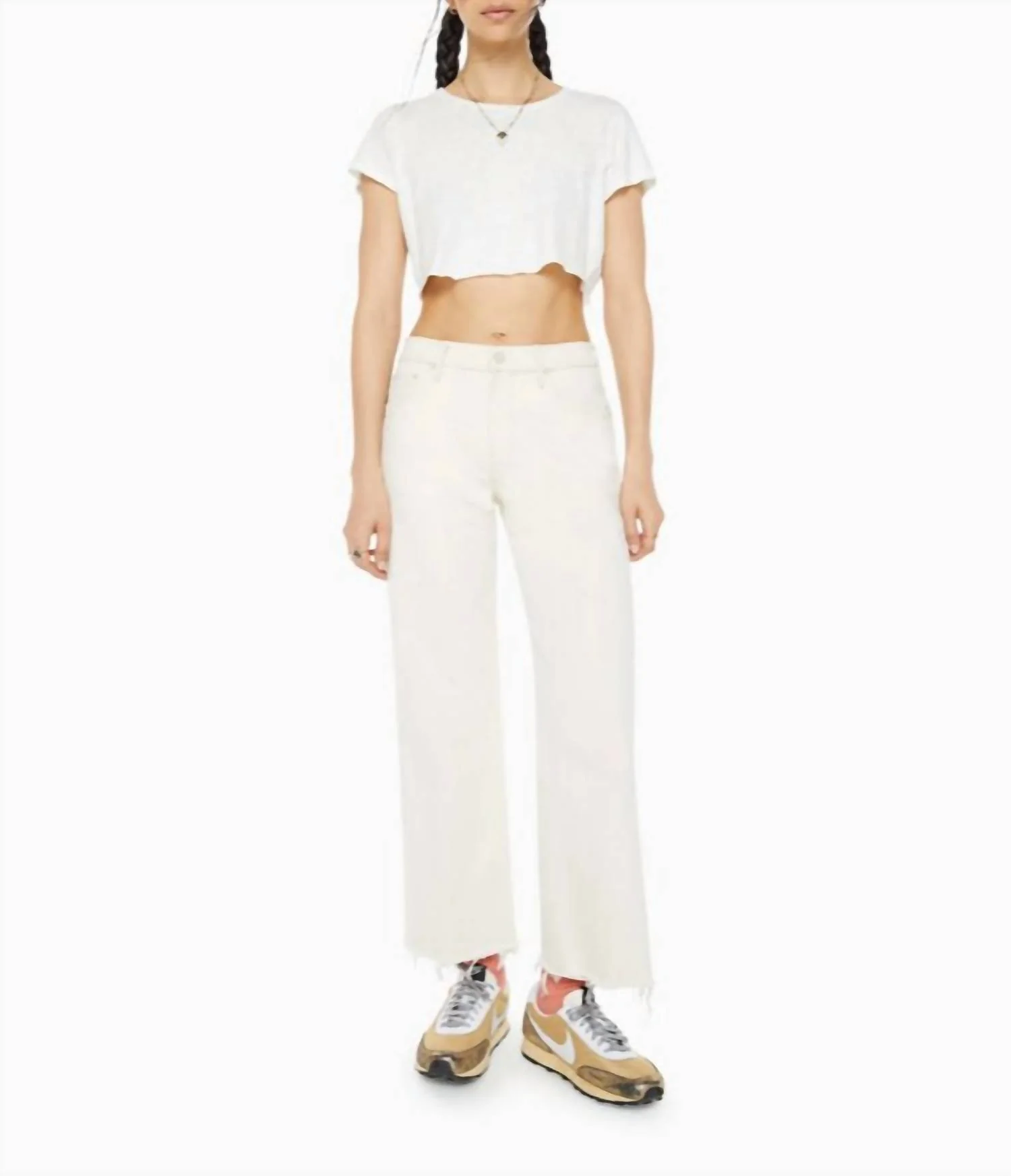 Mid Rise Maven Ankle Fray Jeans In Act Natural