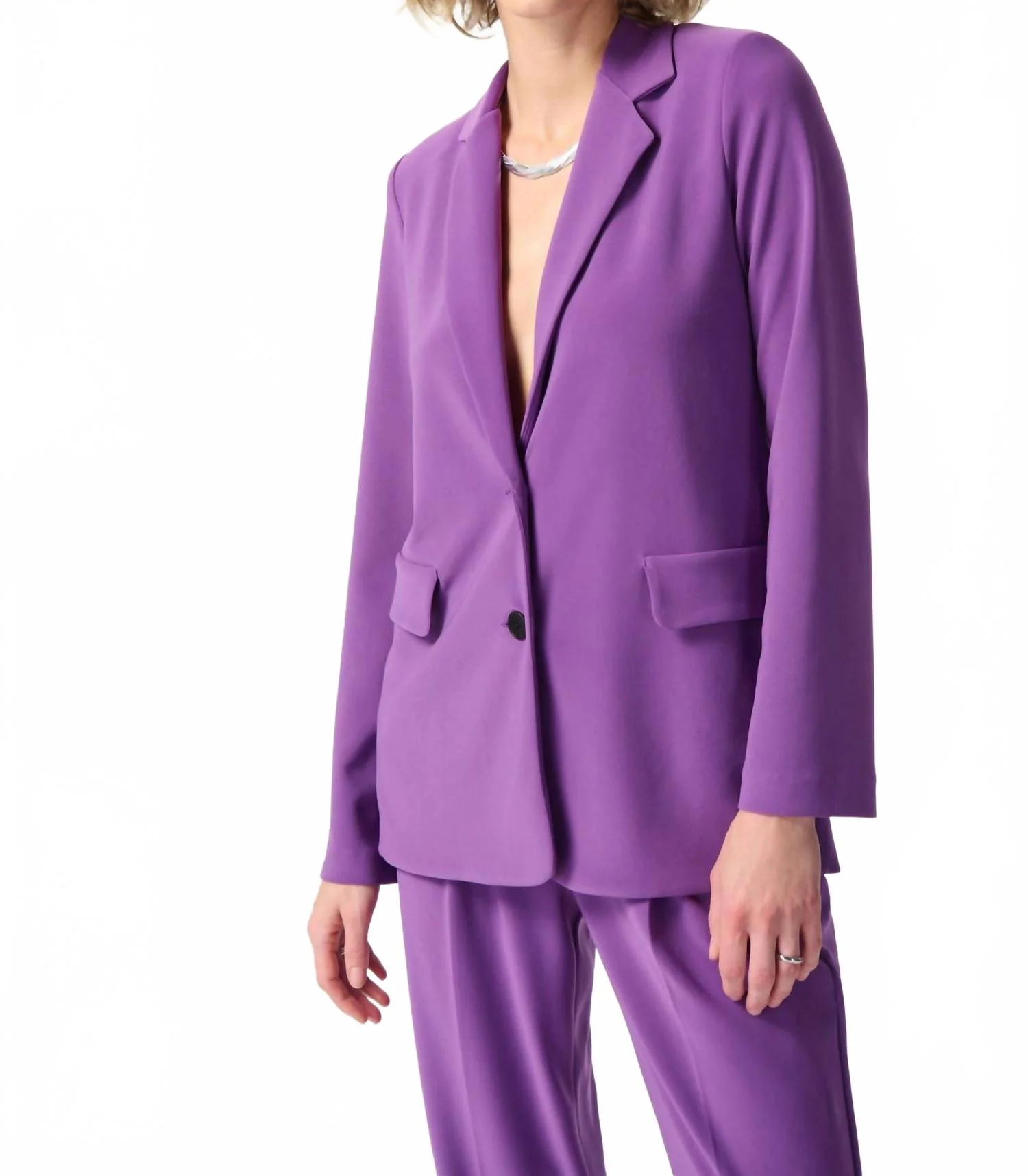 Majesty Long Blazer In Purple