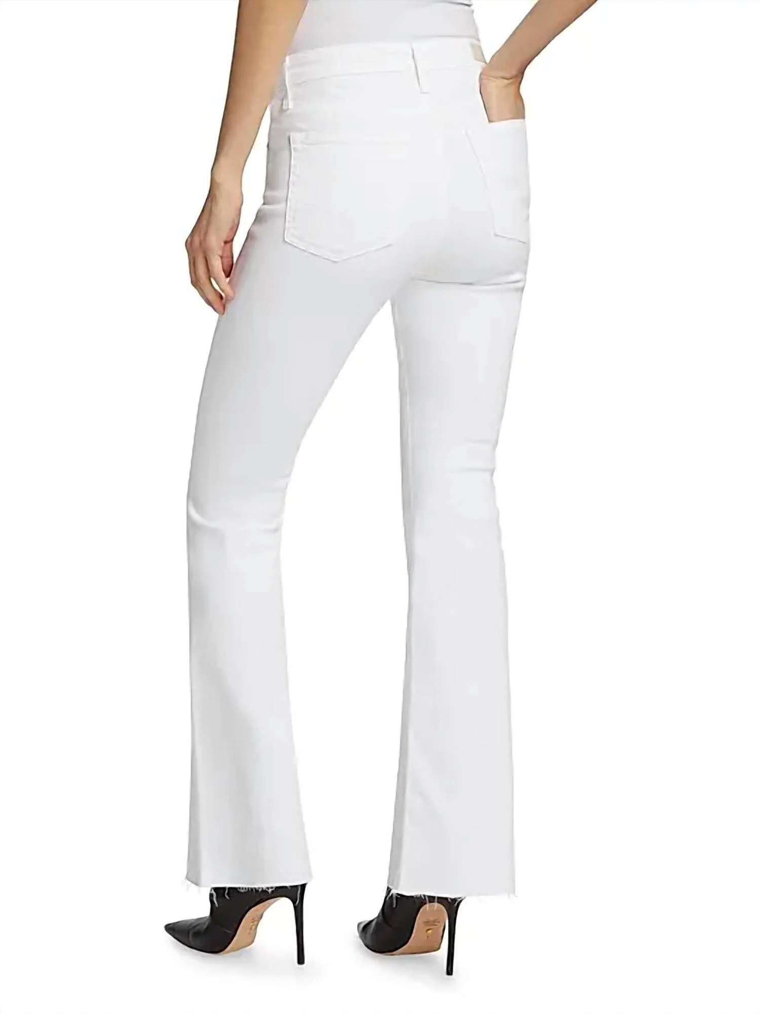 Farrah High Rise Bootcut Jeans In Cloud White