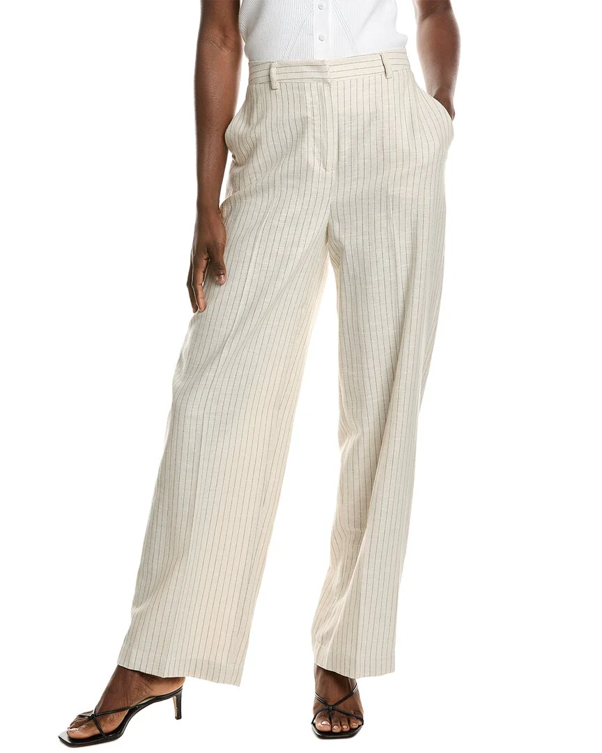 Vince Camuto Wide Leg Linen-Blend Trouser