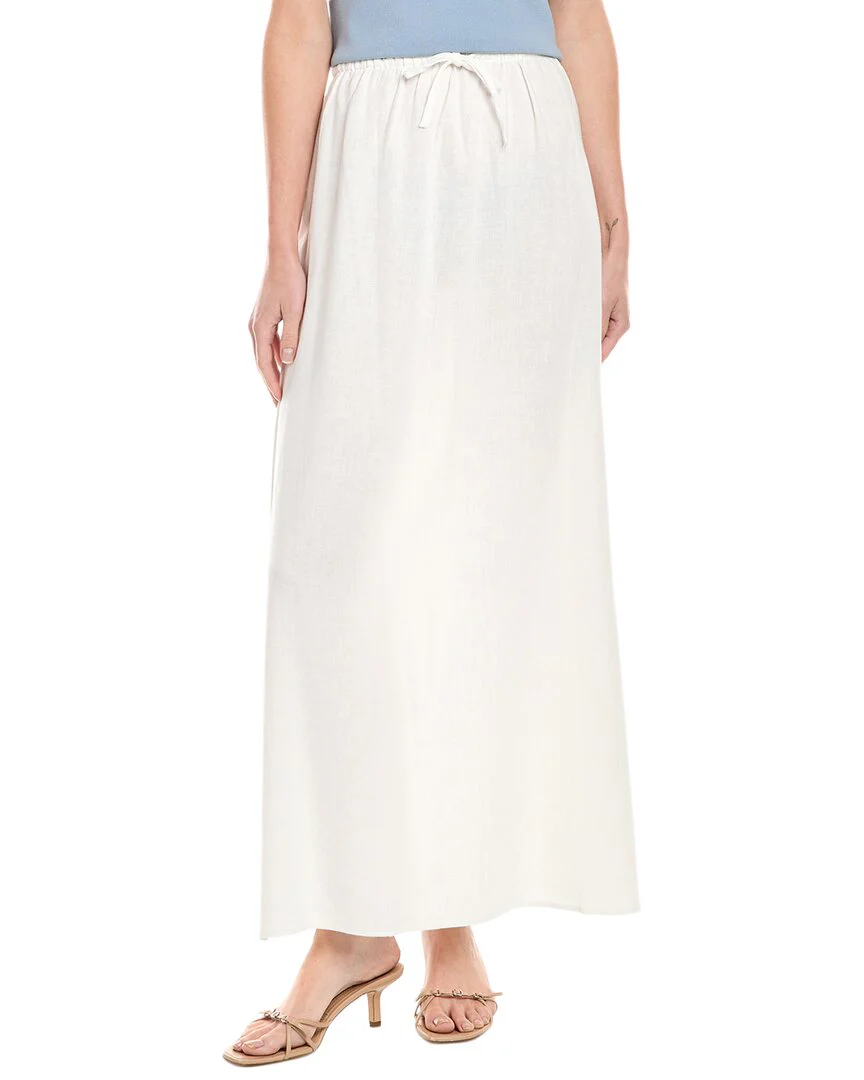 WeWoreWhat Linen-Blend Midi Skirt