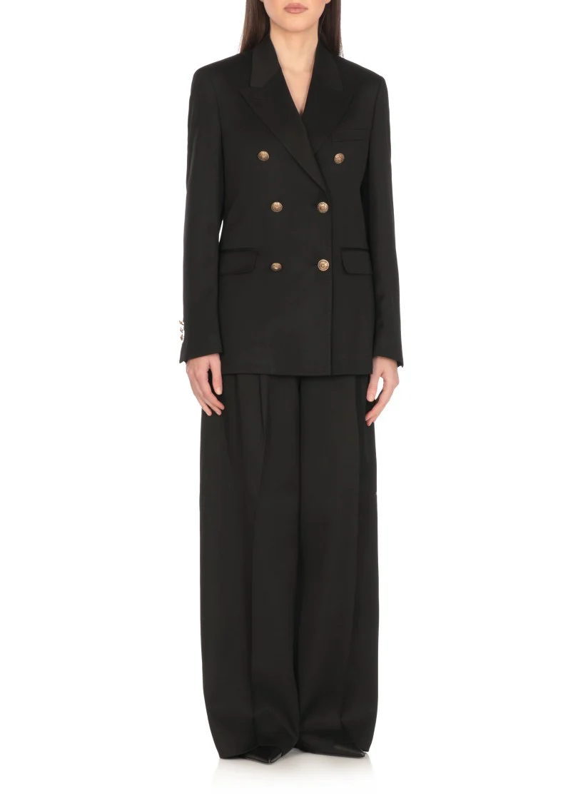 Black Doublebreasted Blazer