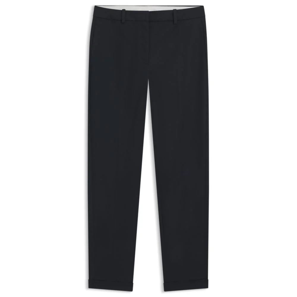 Regular-fit wide-leg trousers in soft flannel