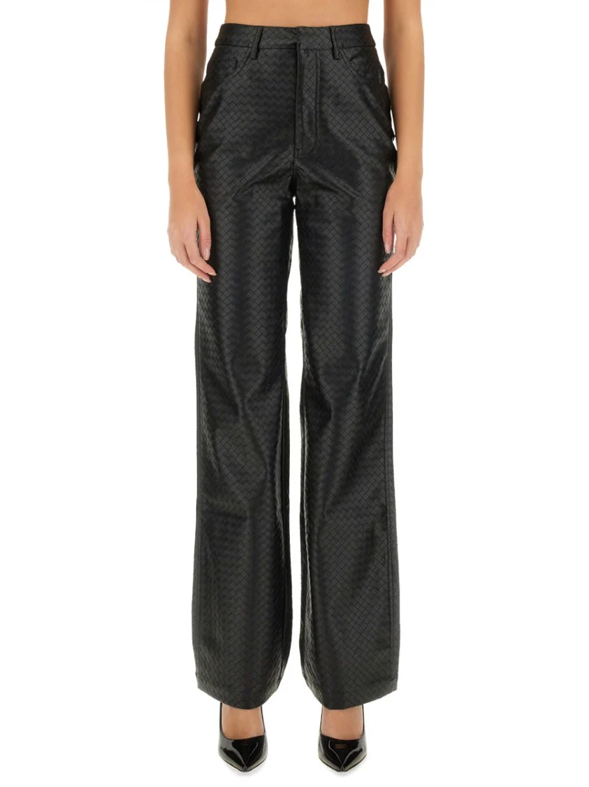 Tailored High-Waist Straight Leg Pants