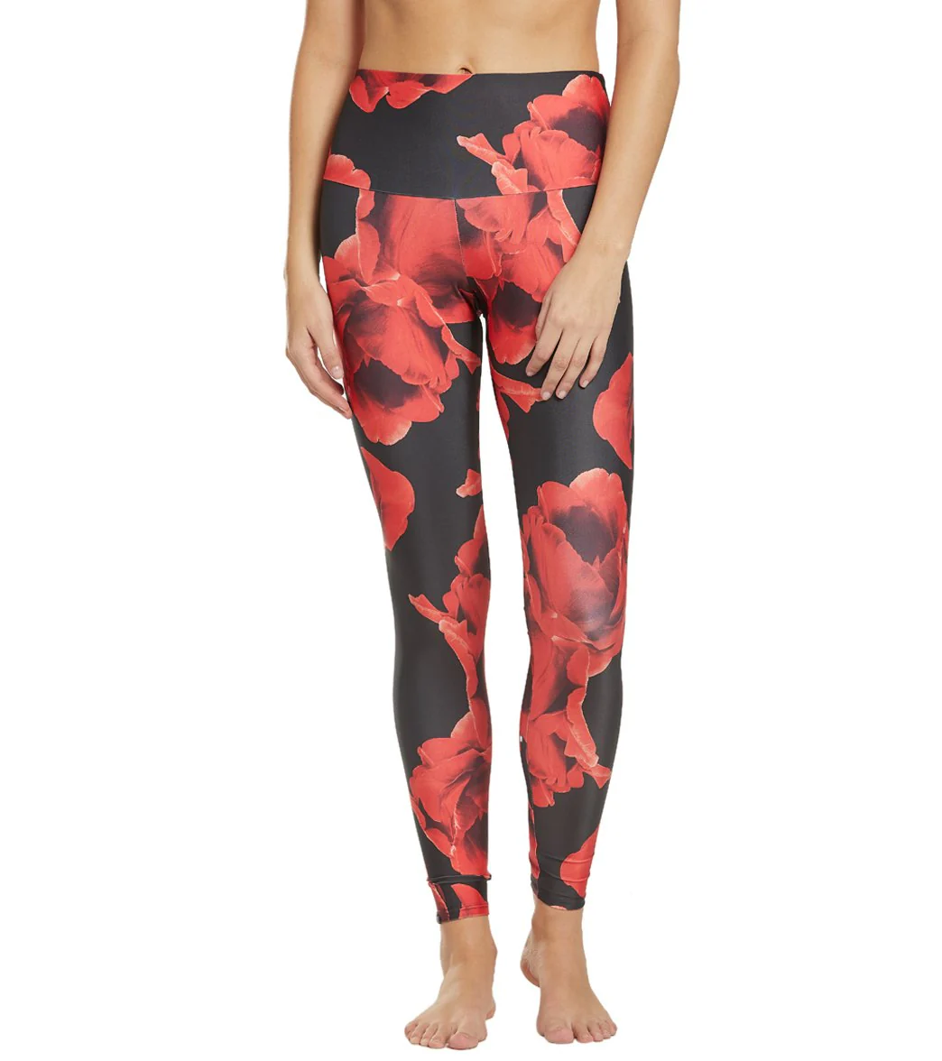 Onzie High Waisted Yoga Leggings Volcanic Flower