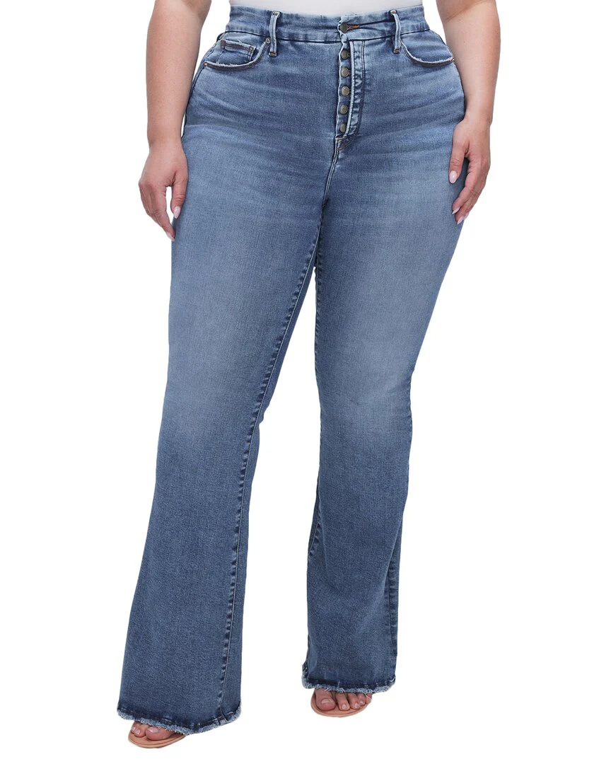 GOOD AMERICAN Good Legs Flare Indigo Jean