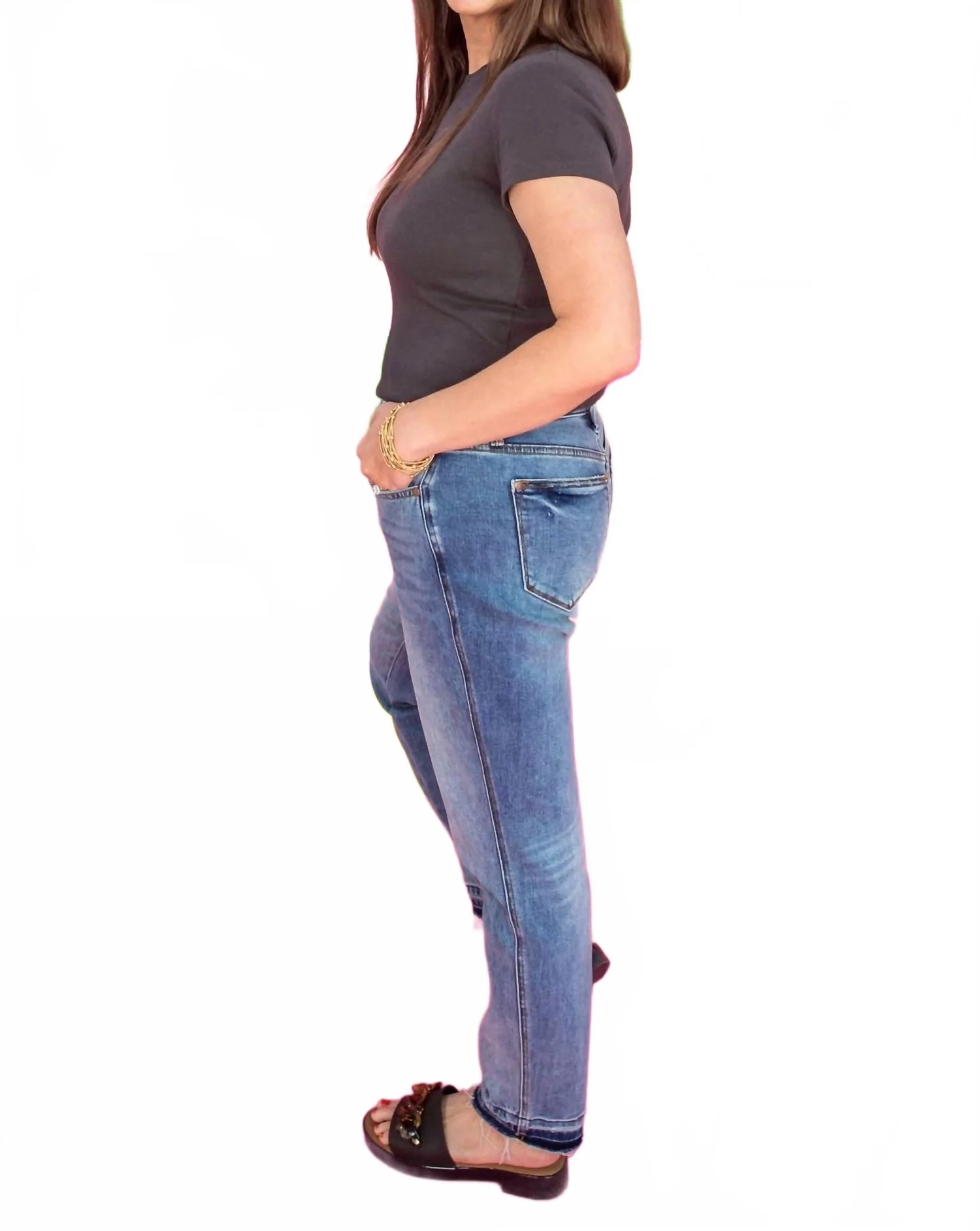 Magic Mid Rise Denim Jeans In Blue