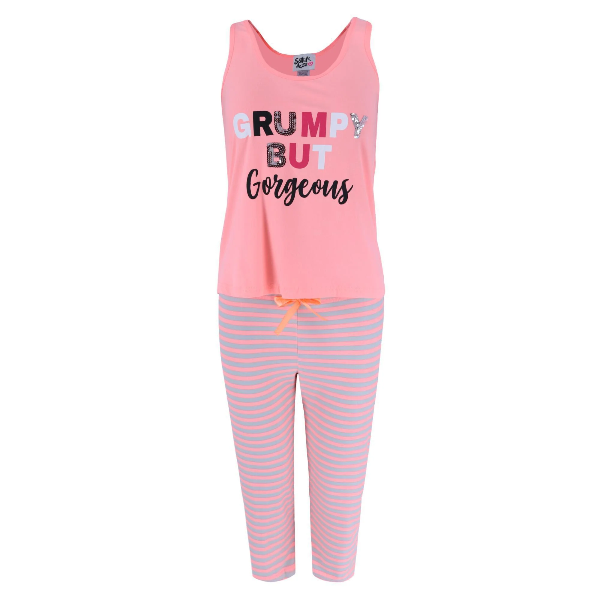 Women's Plus Size Grumpy Gorgeous Tank Top and Capri Set