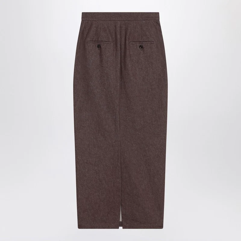 Max Mara Women's Long Skirt In blue Effect