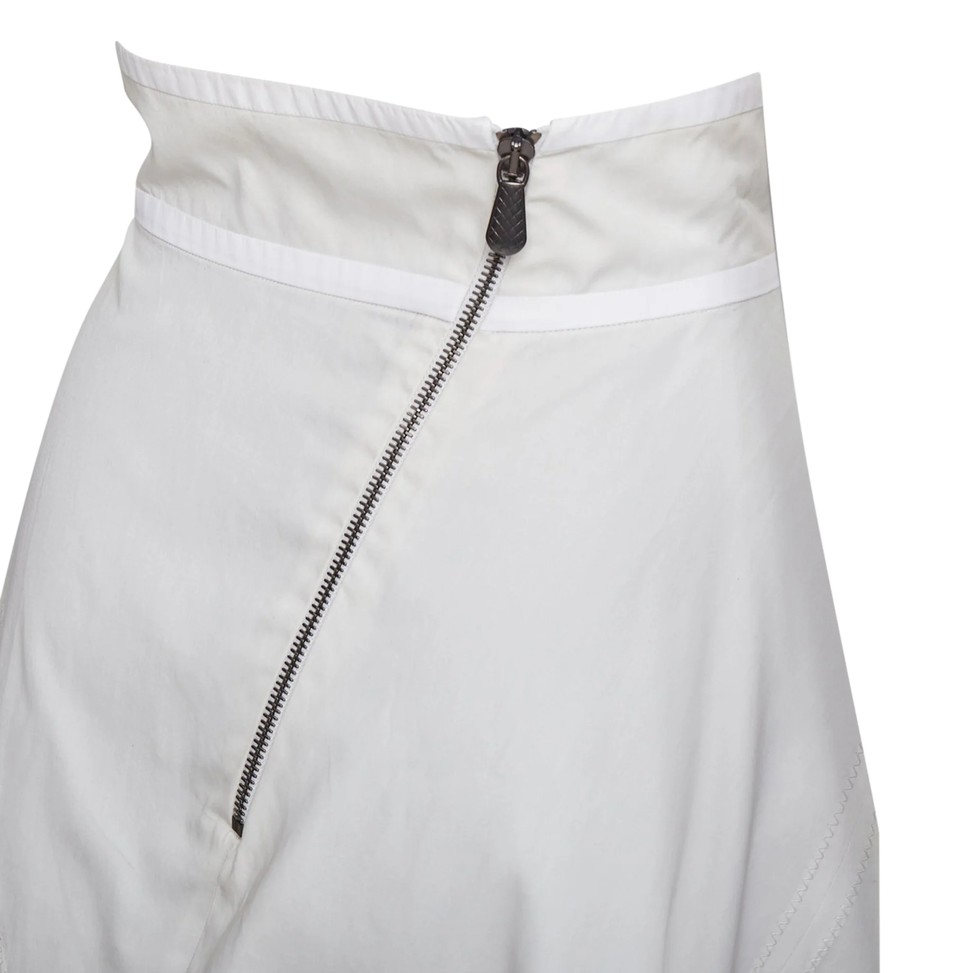 Bottega Veneta grey zip A-line skirt