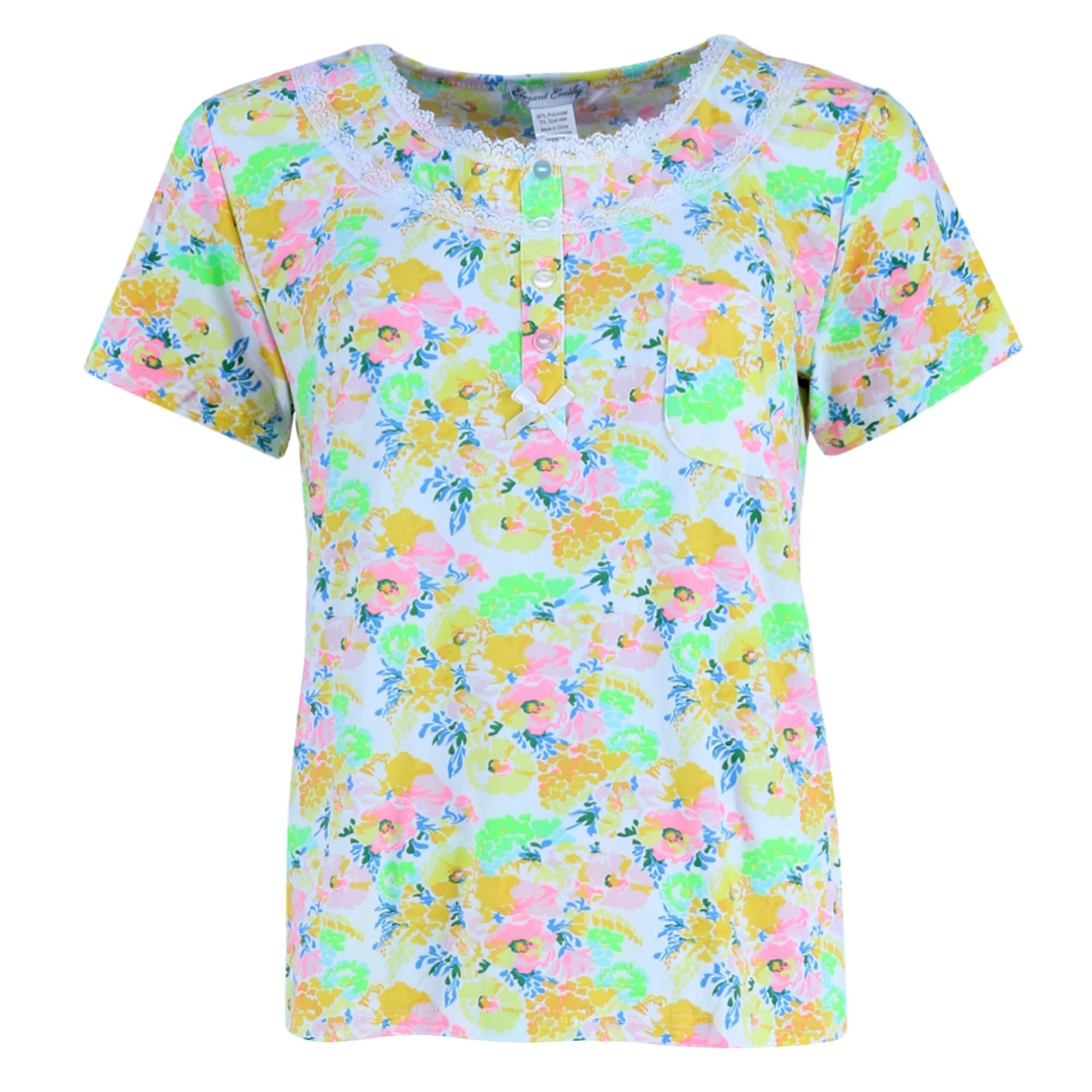 Women's Plus Size Yellow Floral Capri Set