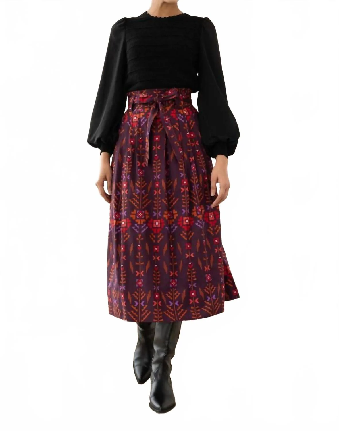 Tobias Emile Deco Skirt In Cinnamon