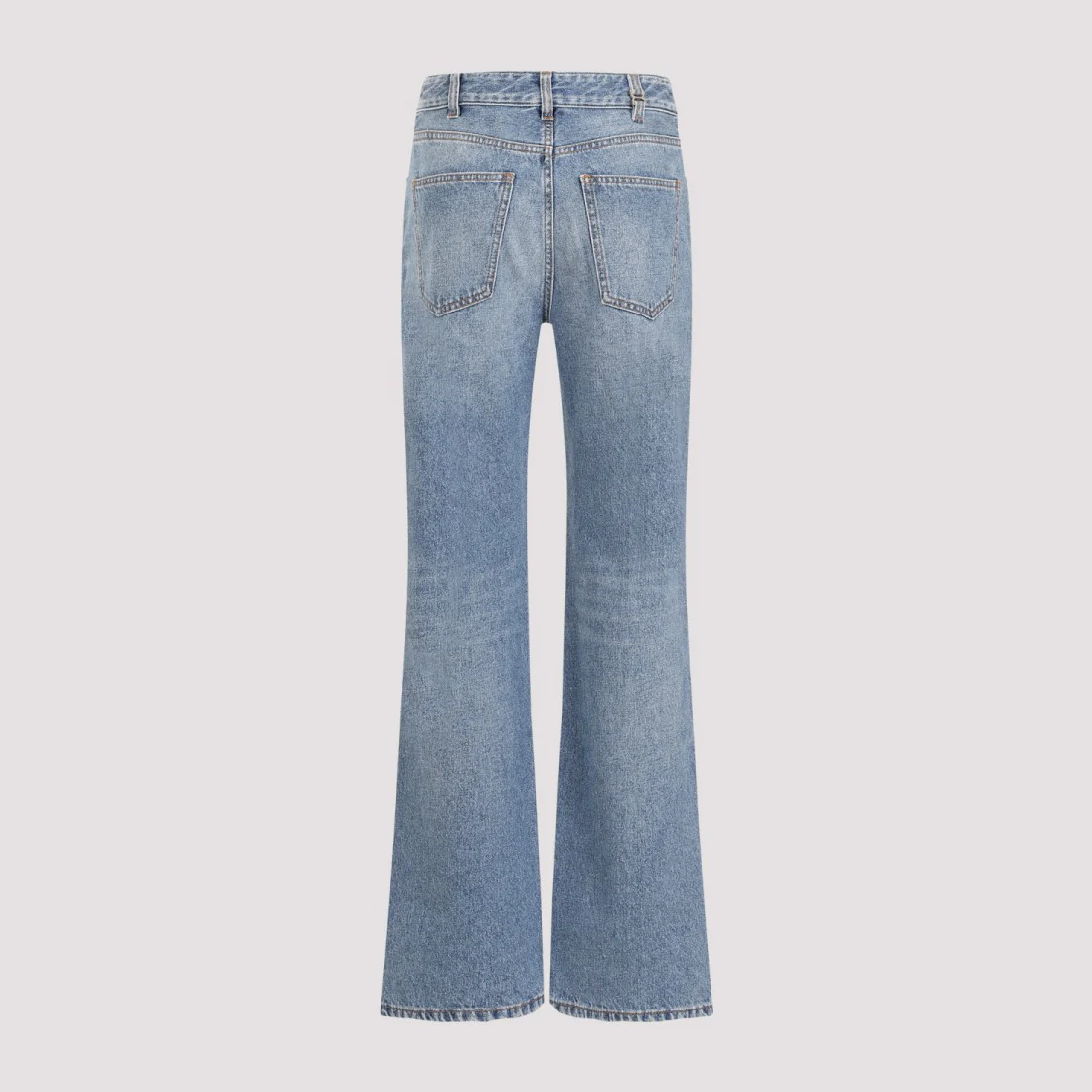 Foggy Blue Cotton Jeans