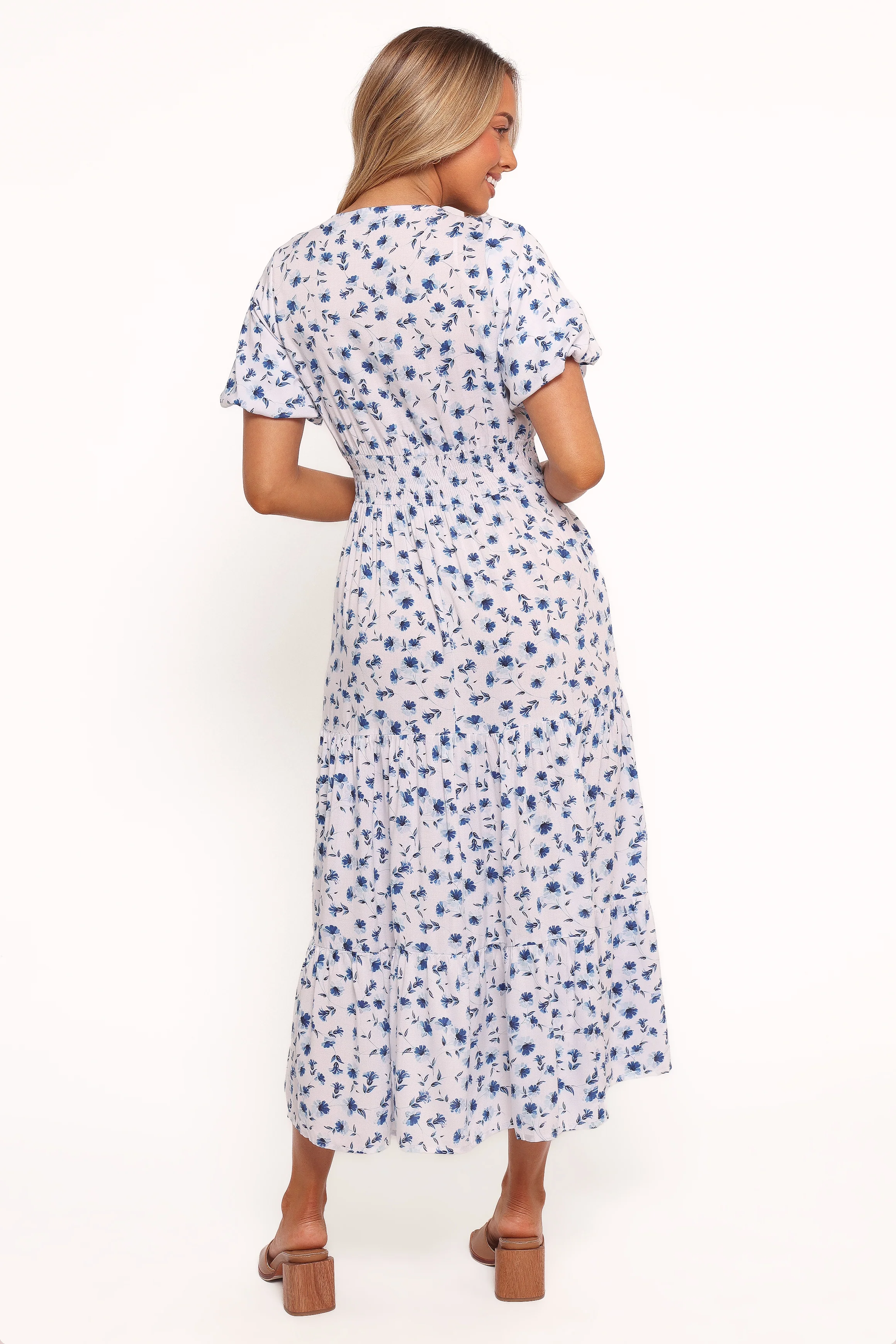 Roberts Maxi Dress - Blue Ditsy Floral
