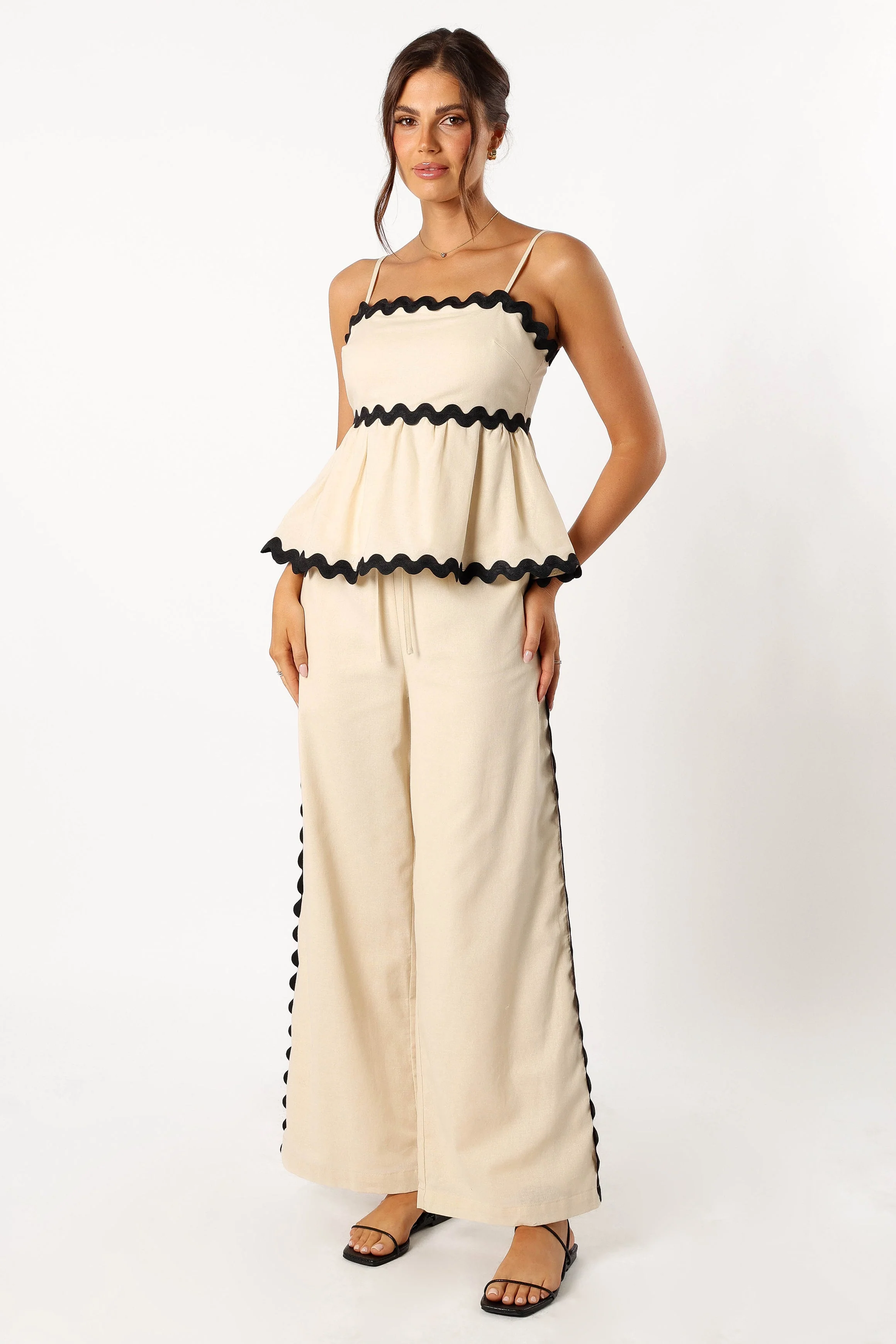 Mollymook Top - Cream Black