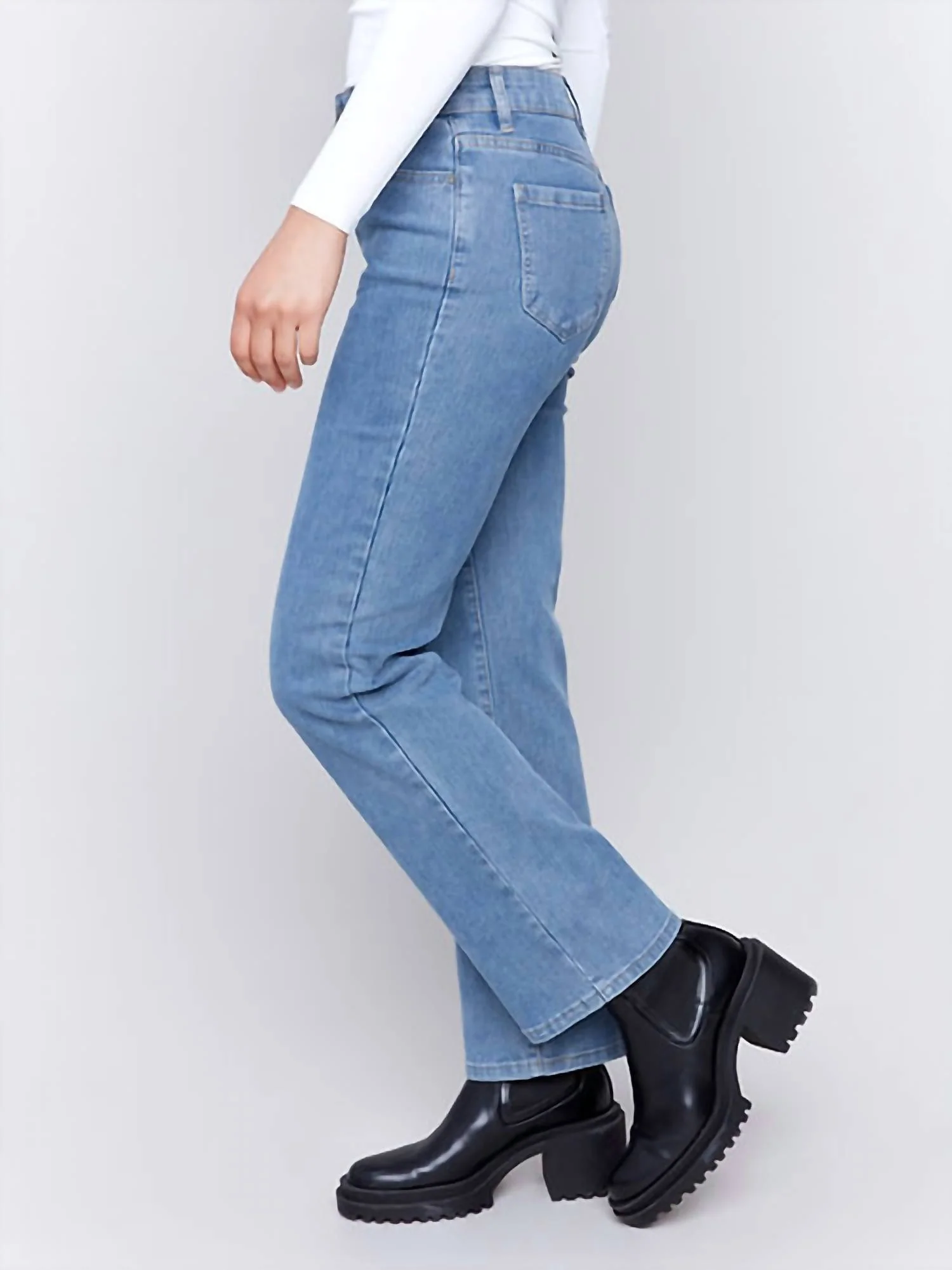 Straight Leg Jeans In Denim