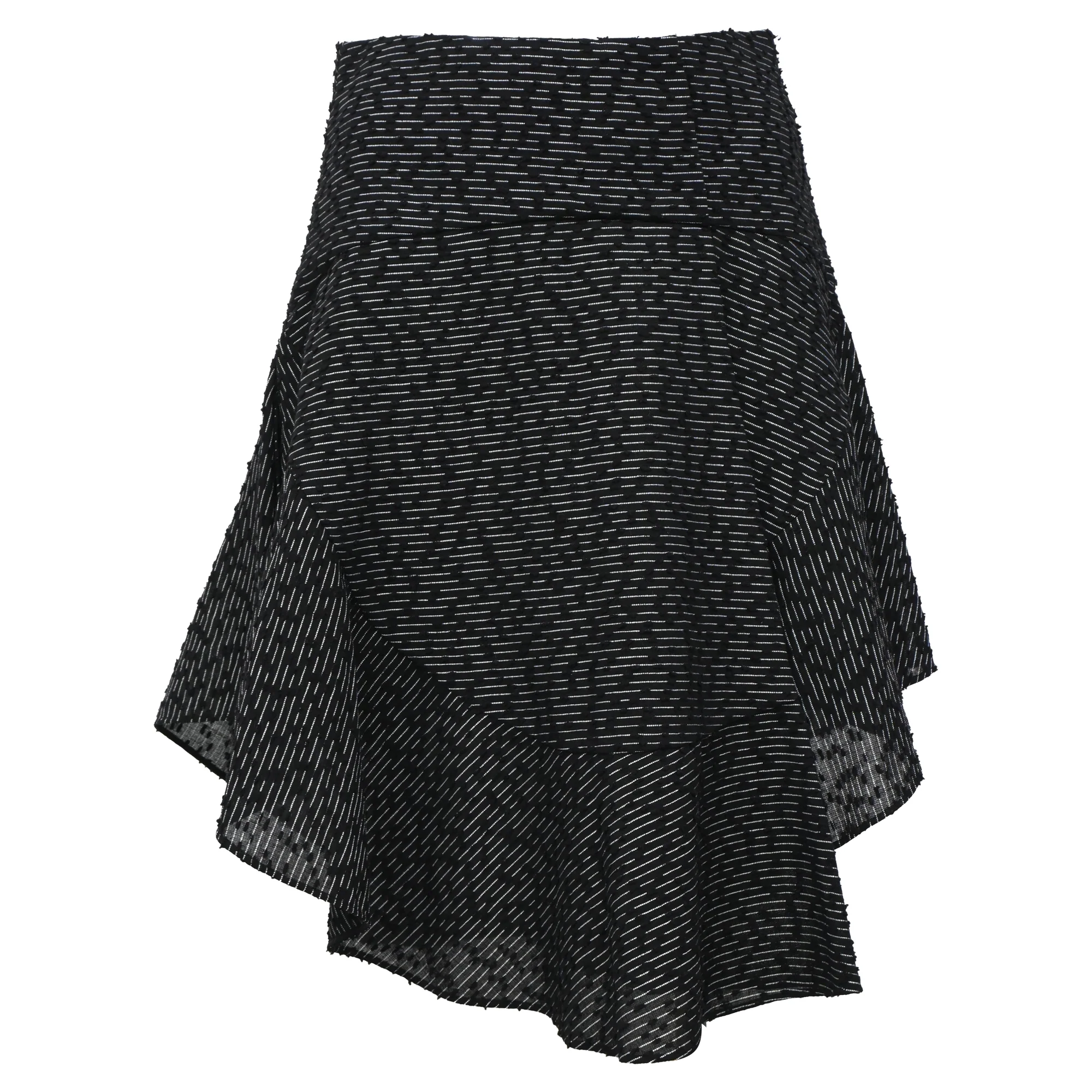 Chloé Asymmetric Skirt in Black Polyamide