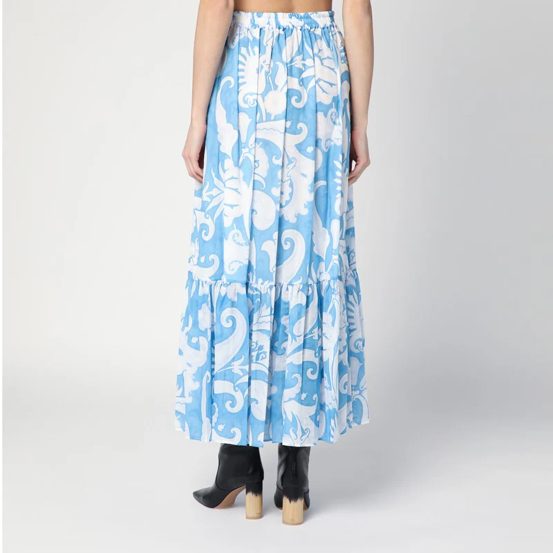 Etro Women's Skirt With /blue Paisley Print