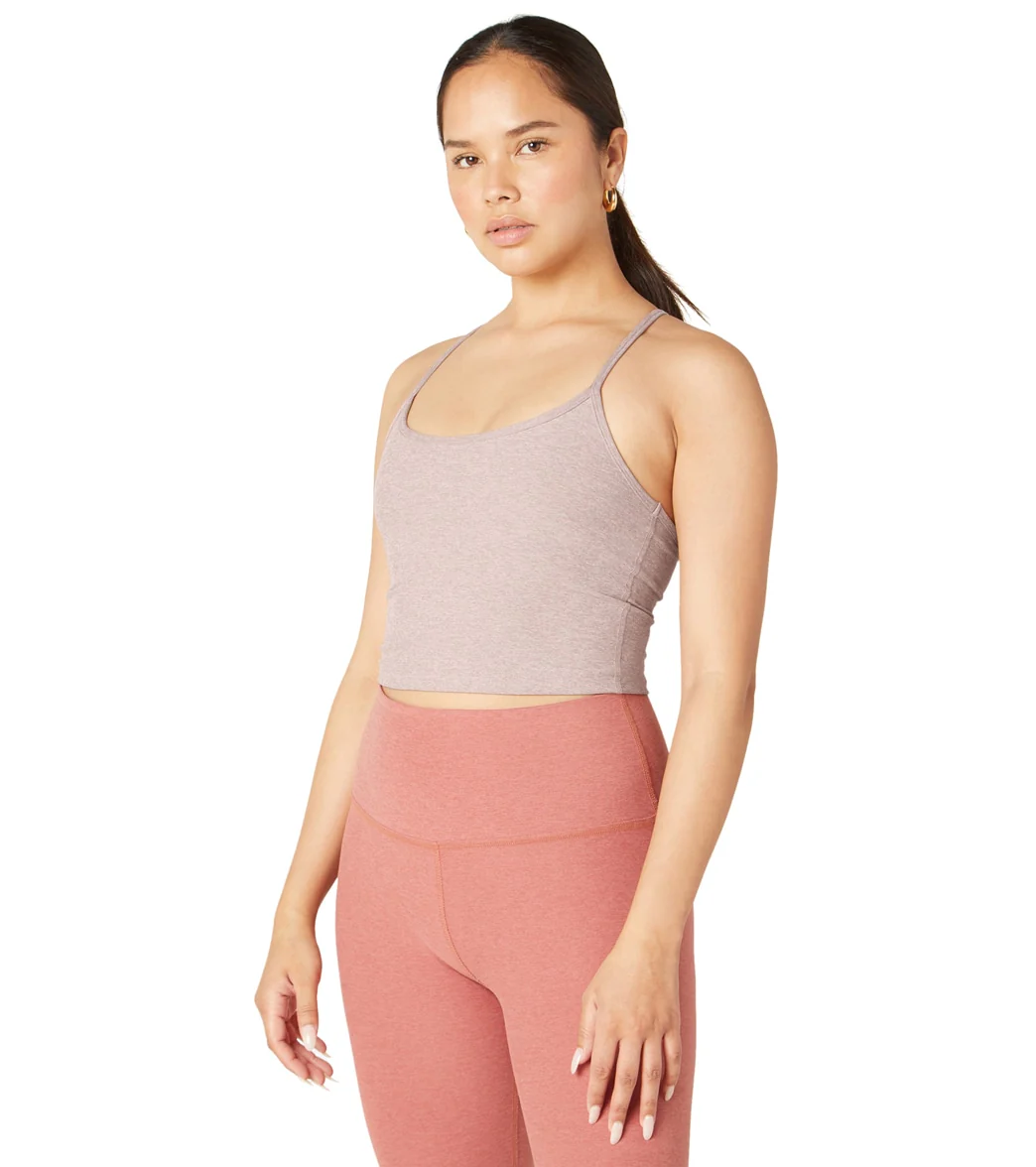 Beyond Yoga Spacedye Slim Racerback Cropped Tank Chai