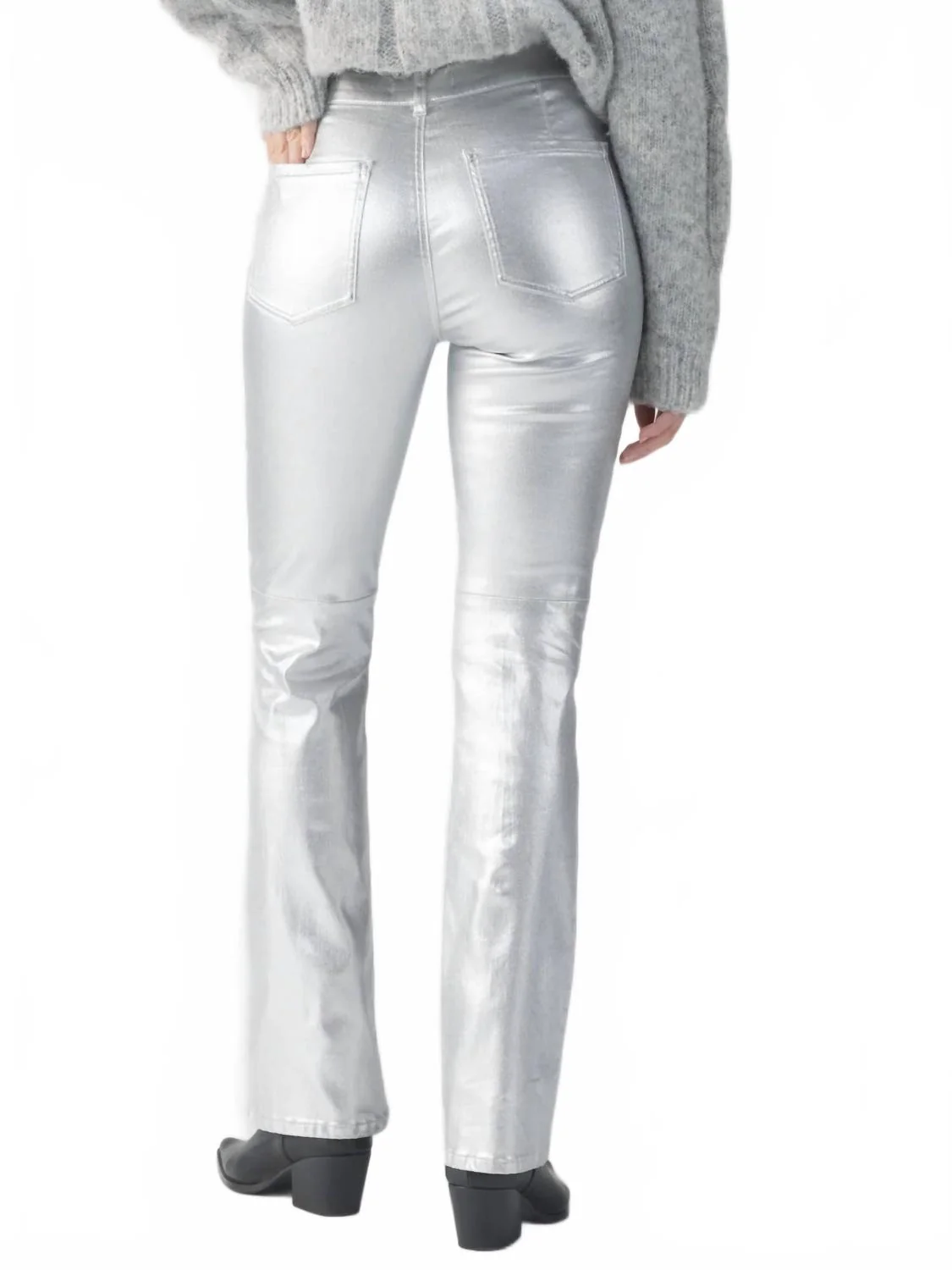Metallic Hayden Bootcut Pant In Silver