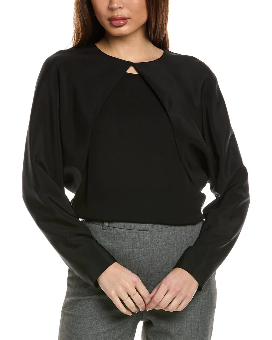 Lafayette 148 New York Silk-Blend Cutaway Bolero