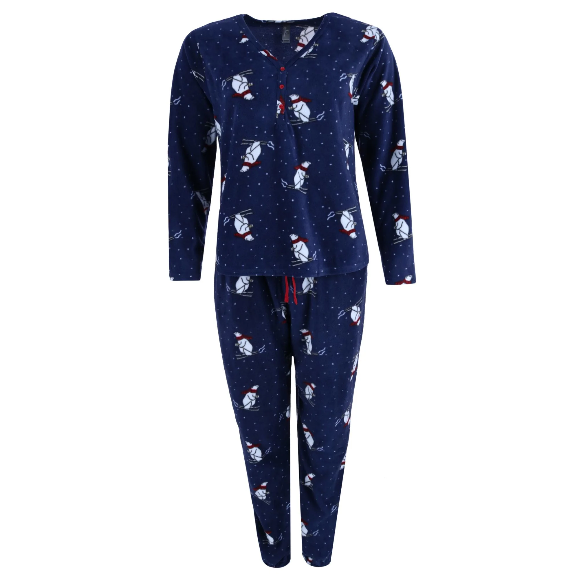 Women's Polar Bear Henley and Jogger Sleep Set