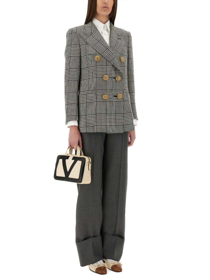 Straight Wide-Leg Virgin Wool Pants