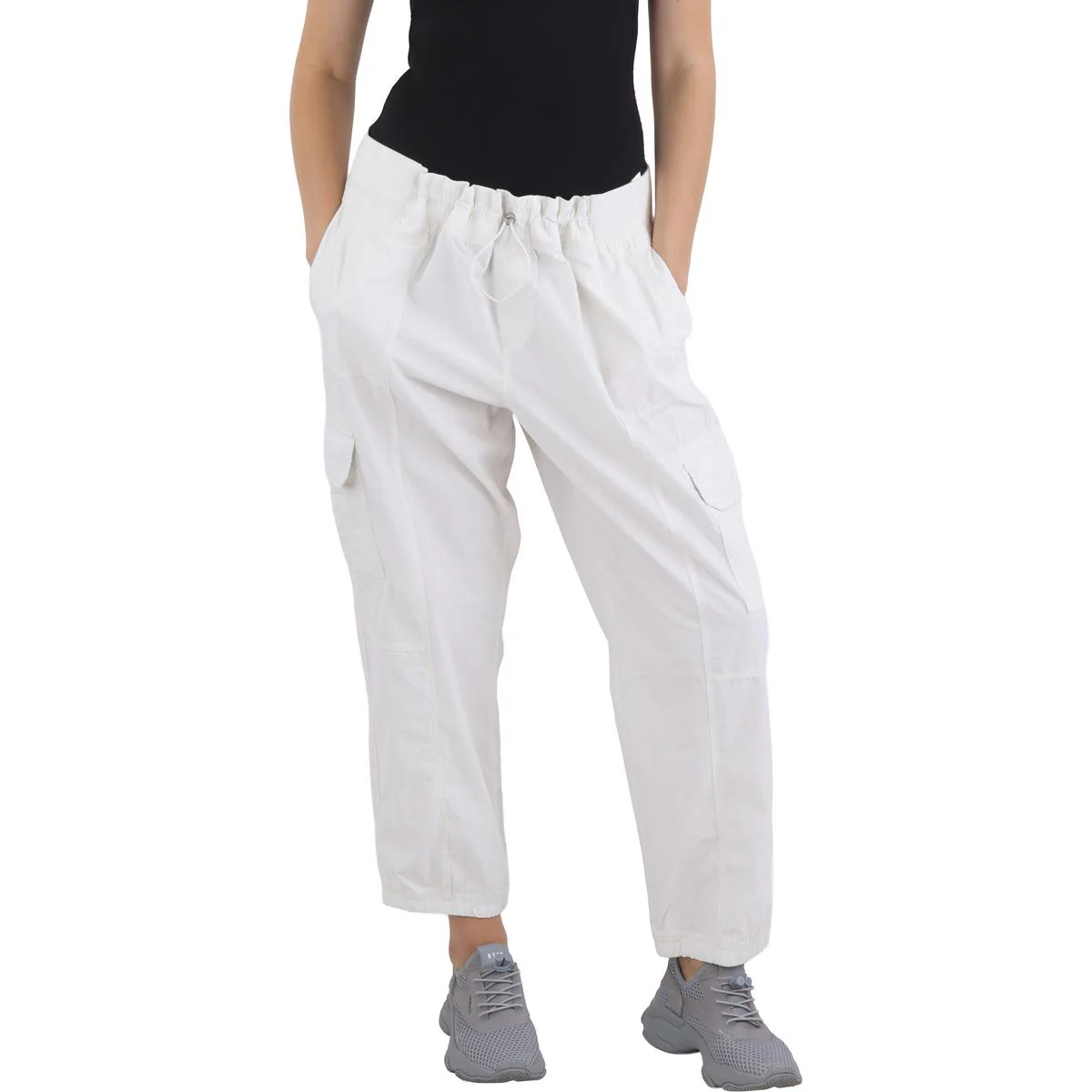 Womens Deep Pocket Cotton Cargo Pants
