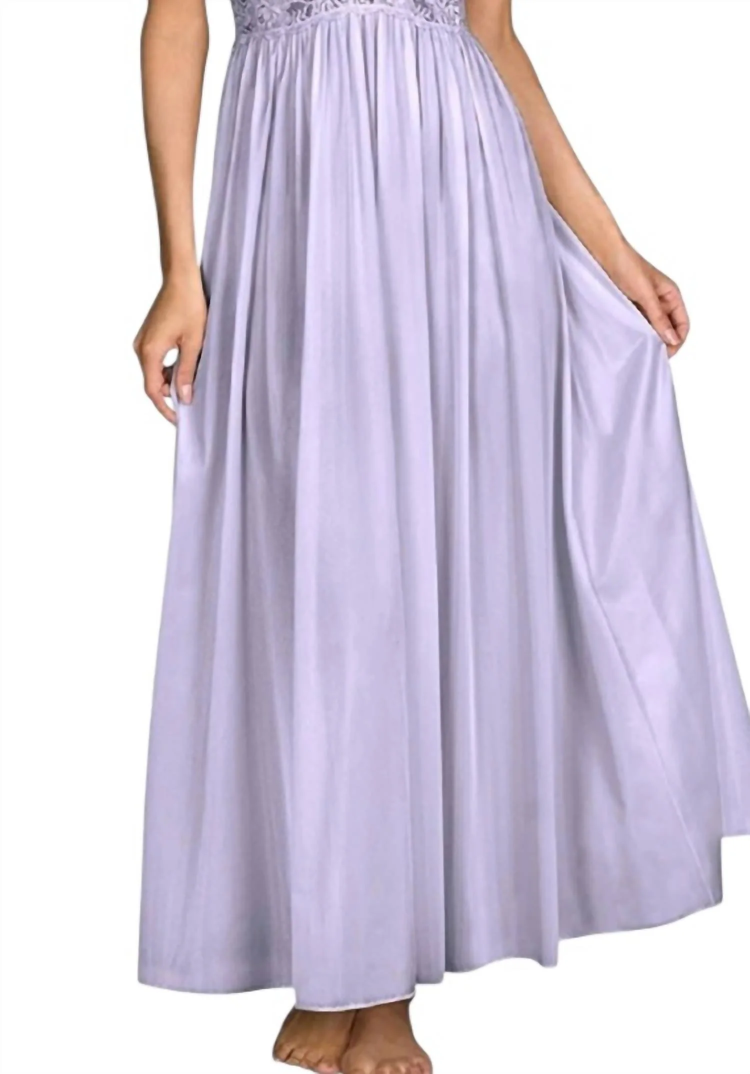 Silhouette 53 Inch Sleeveless Long Gown In Peri Frost