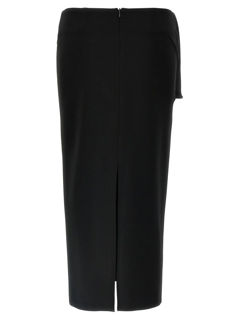 Midi Skirt With Maxi 3D Floral Detail