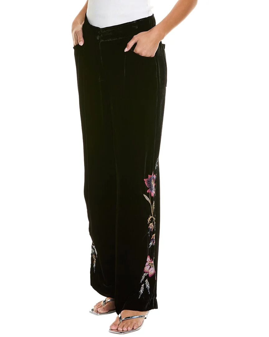Johnny Was Steffania Silk-Blend Pant