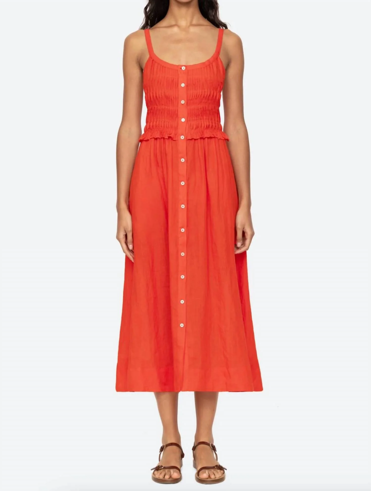 Zora Tank Dress In Chili