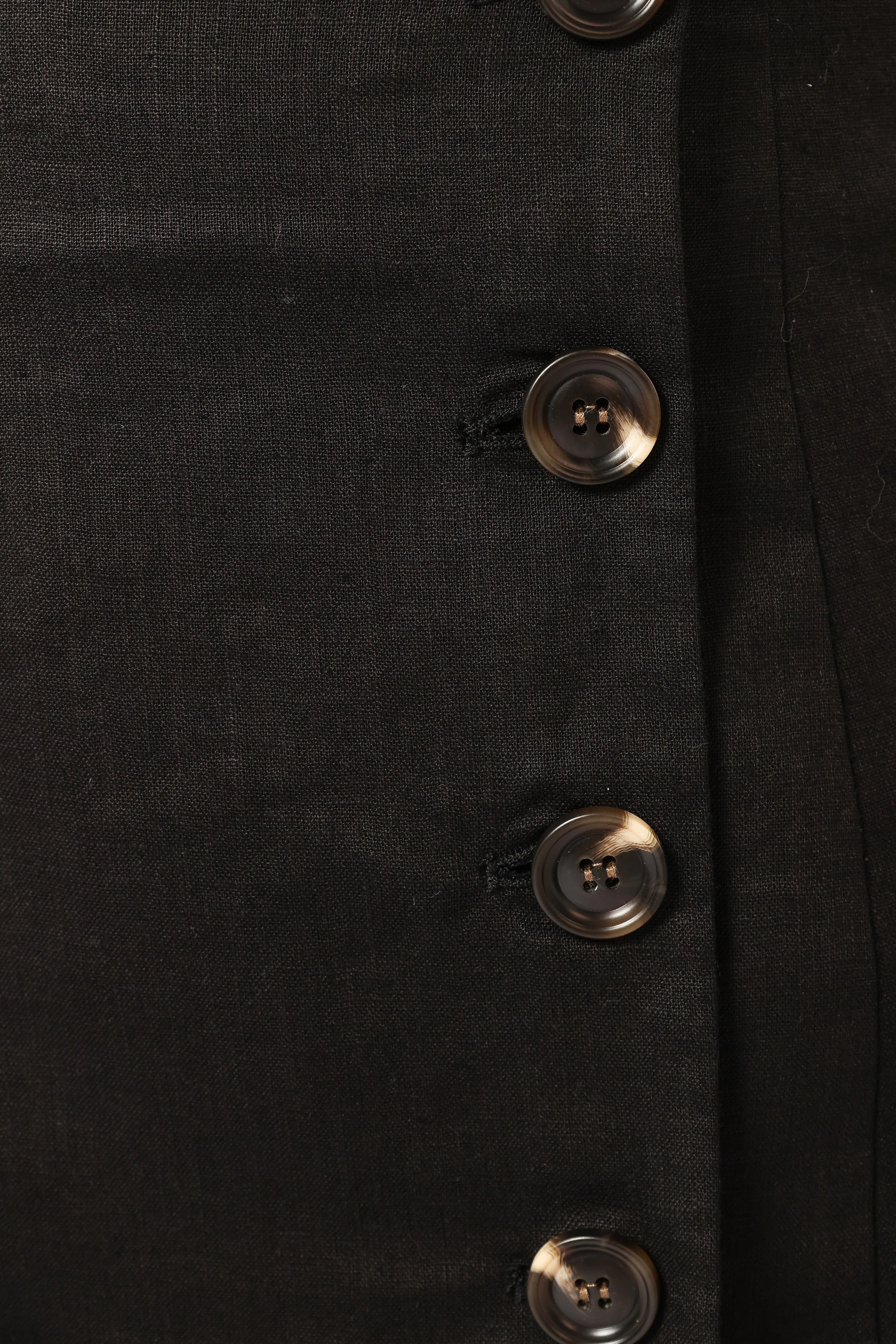 Allegra Linen Mini Dress - Black