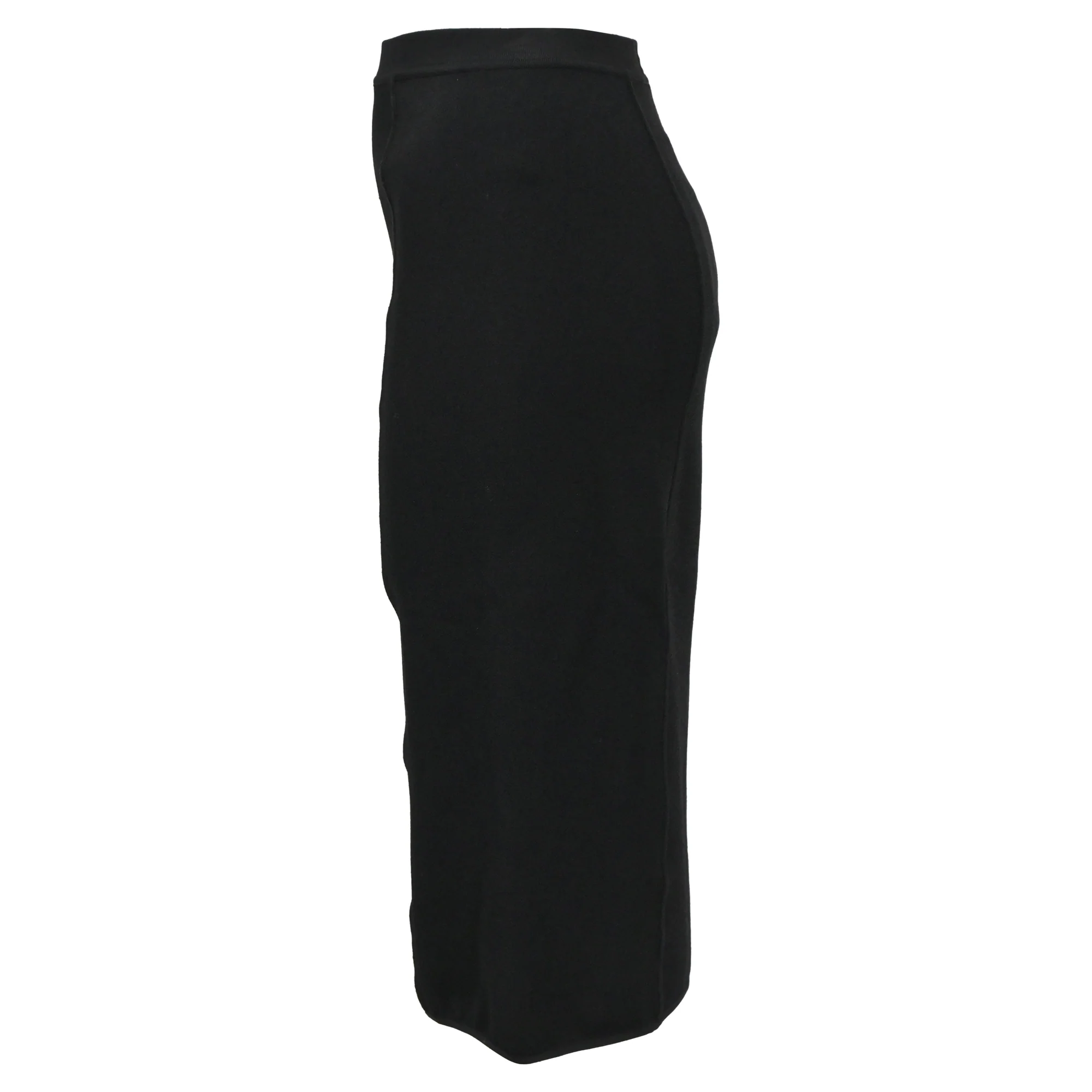 Giorgio Armani Midi High-Waisted Pencil Skirt in Black Wool