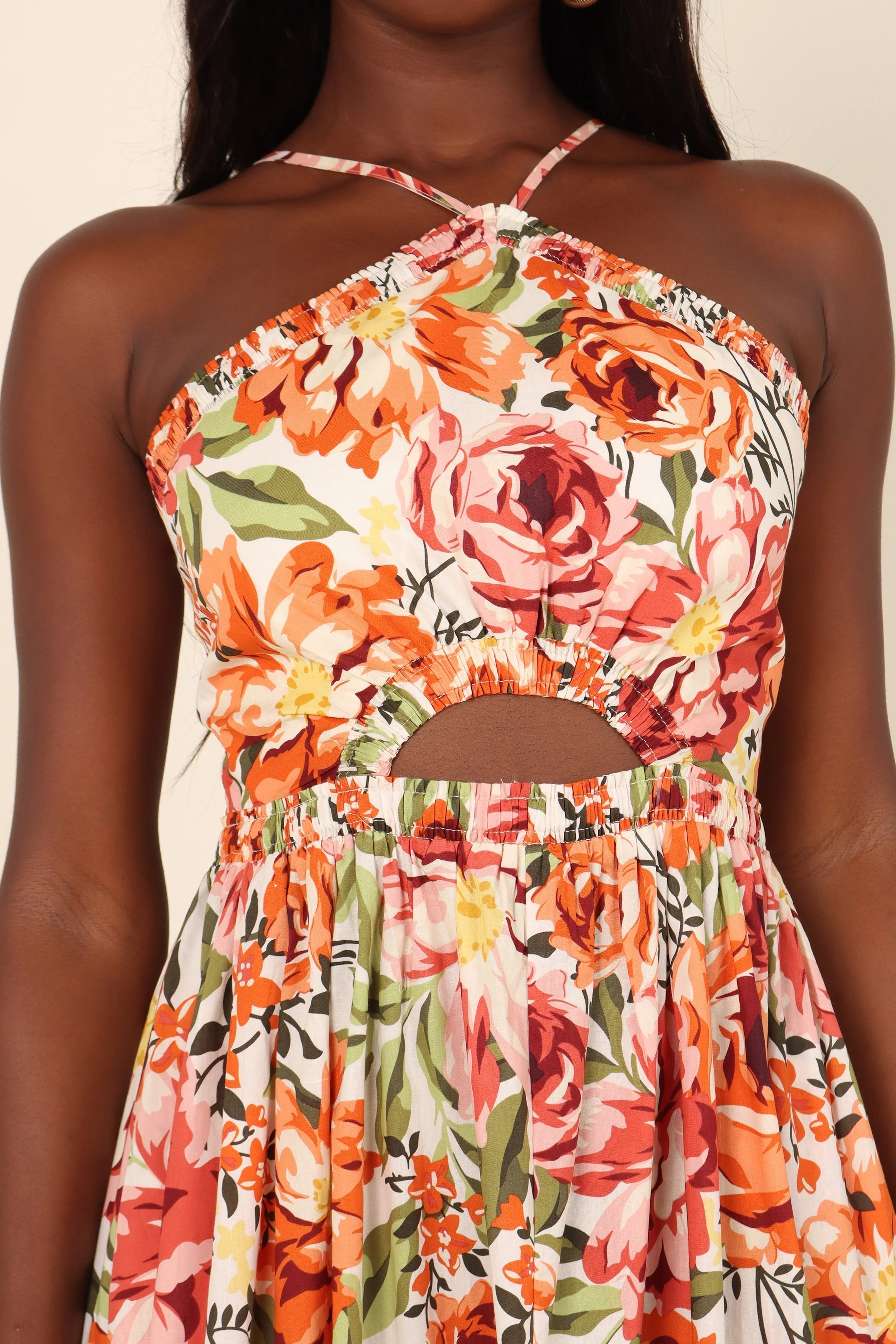 Madeira Dress - Orange Floral
