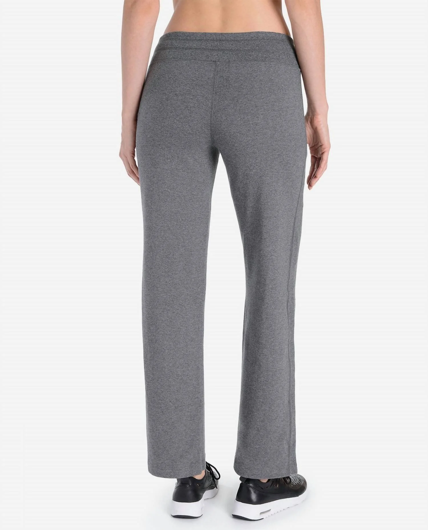 Plus Size Essentials Drawcord Pants In Charcoal Grey Heather