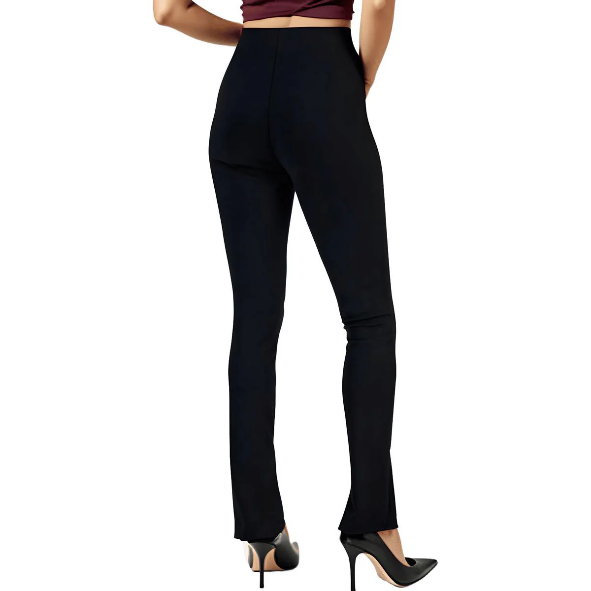 Womens Solid Viscose Skinny Pants