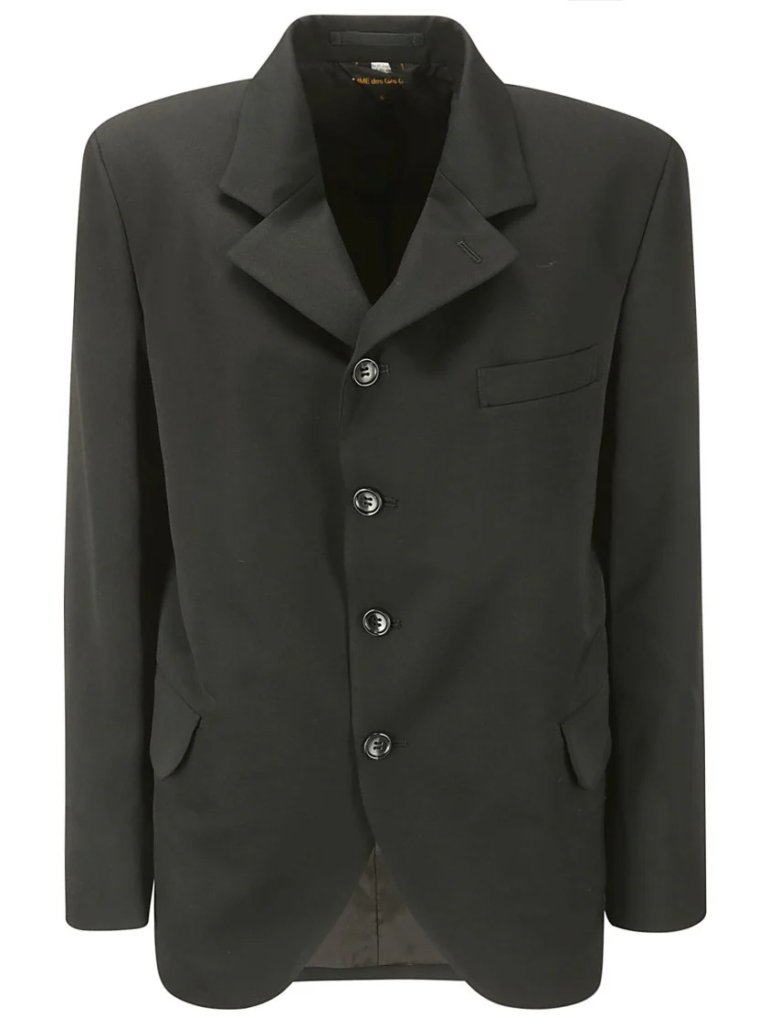 Single -Breasted Jacket With Structured Straps