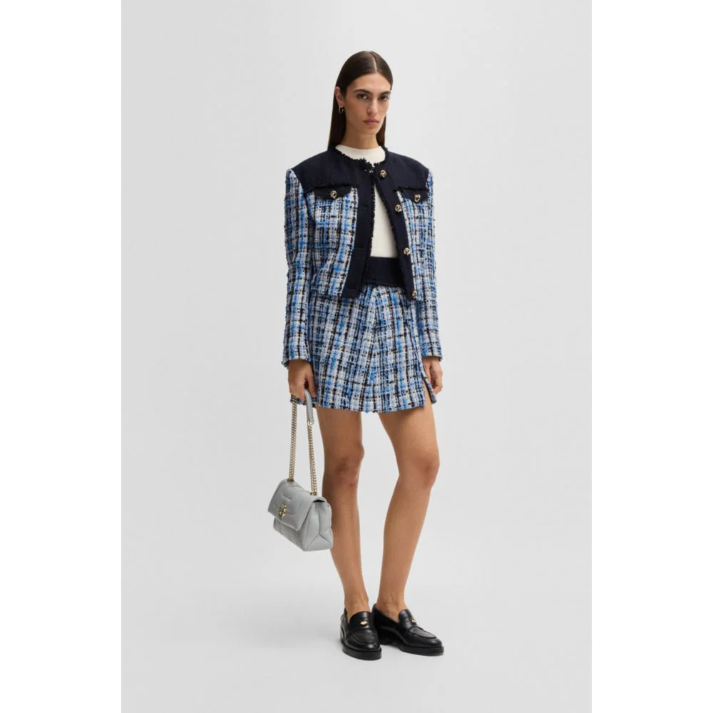 Mini skirt in multicolored tweed