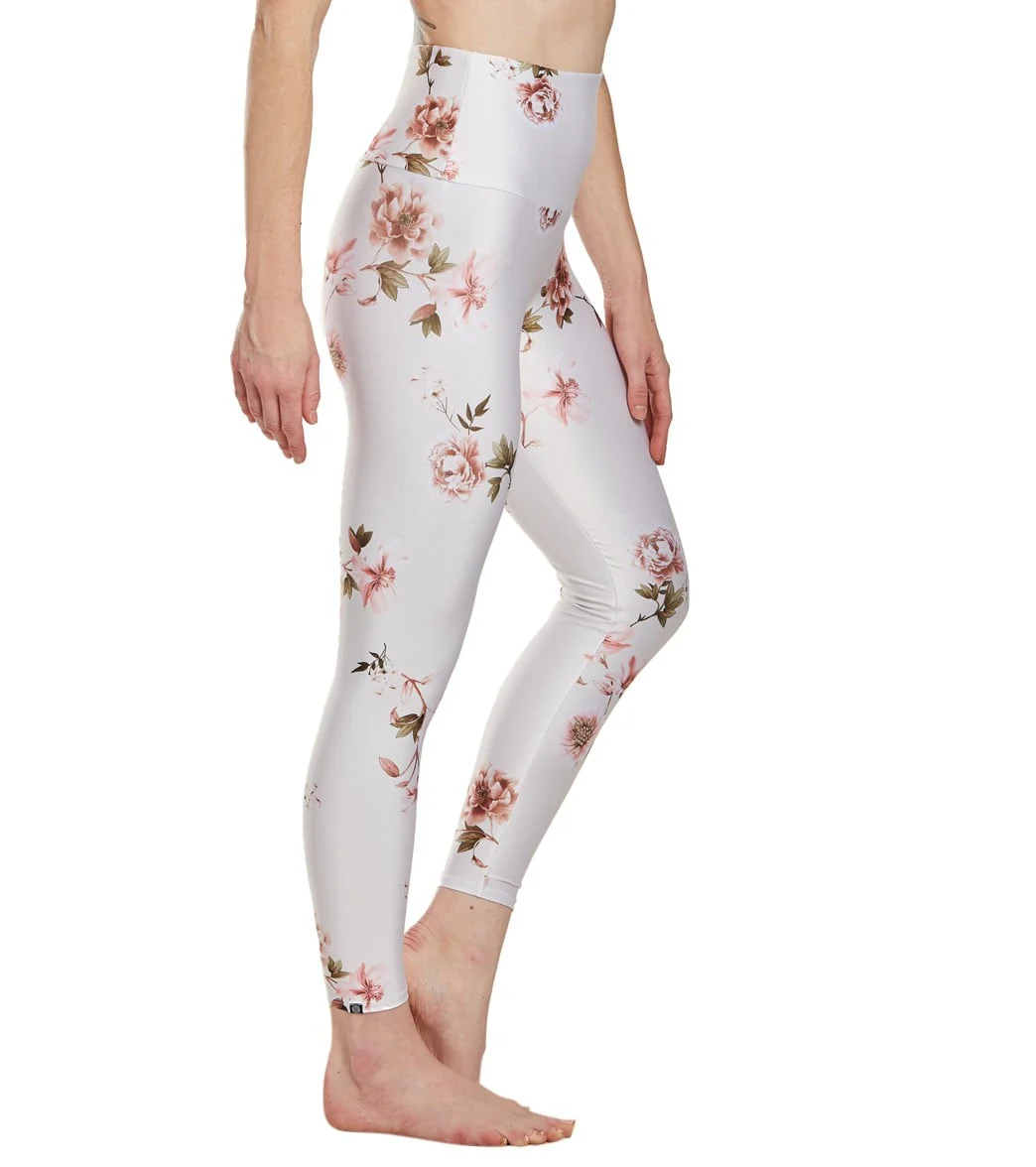 Onzie High Waisted Basic 7/8 Yoga Leggings Botanic Garden