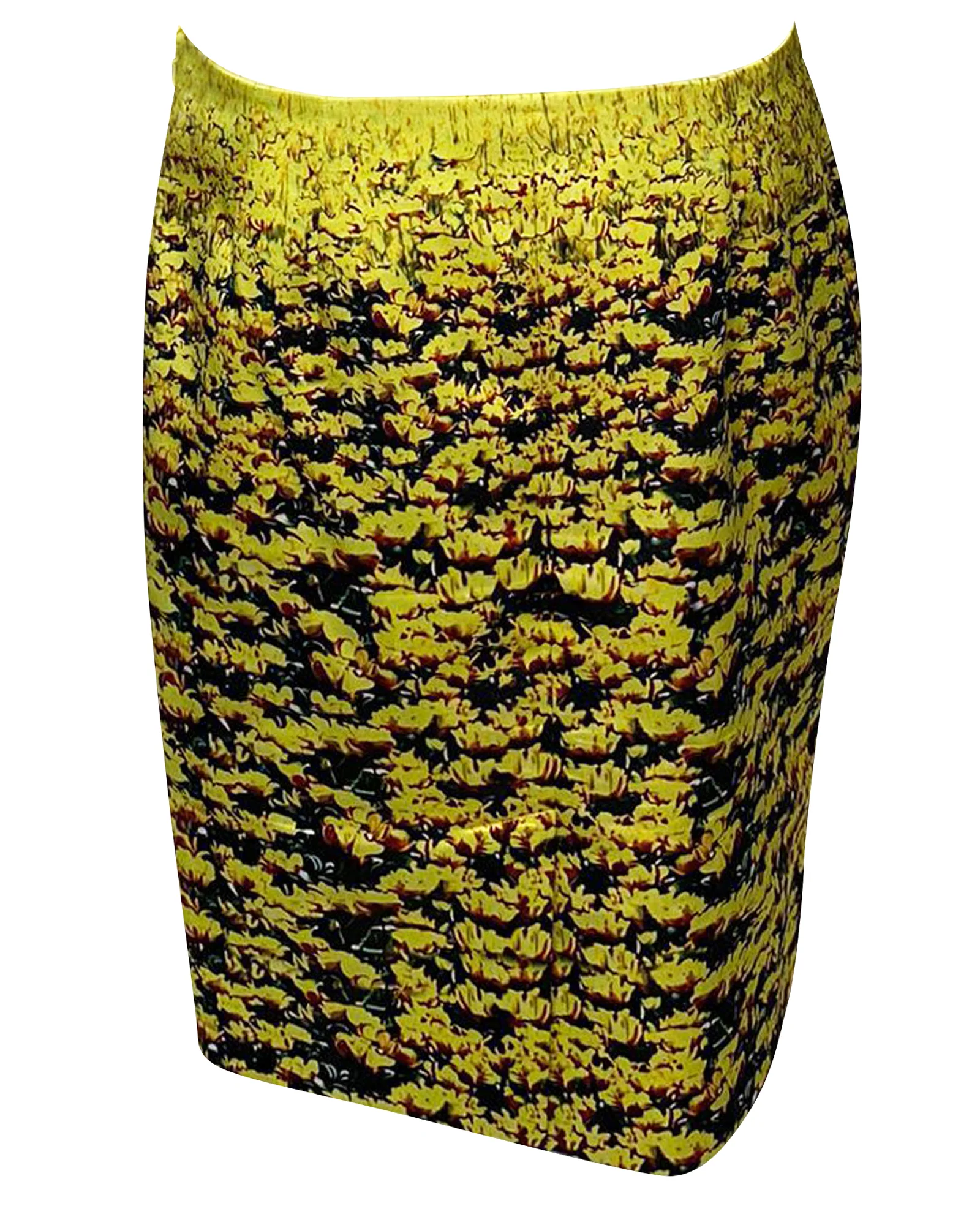 Mary Katrantzou Flower Field Skirt in Yellow Polyester