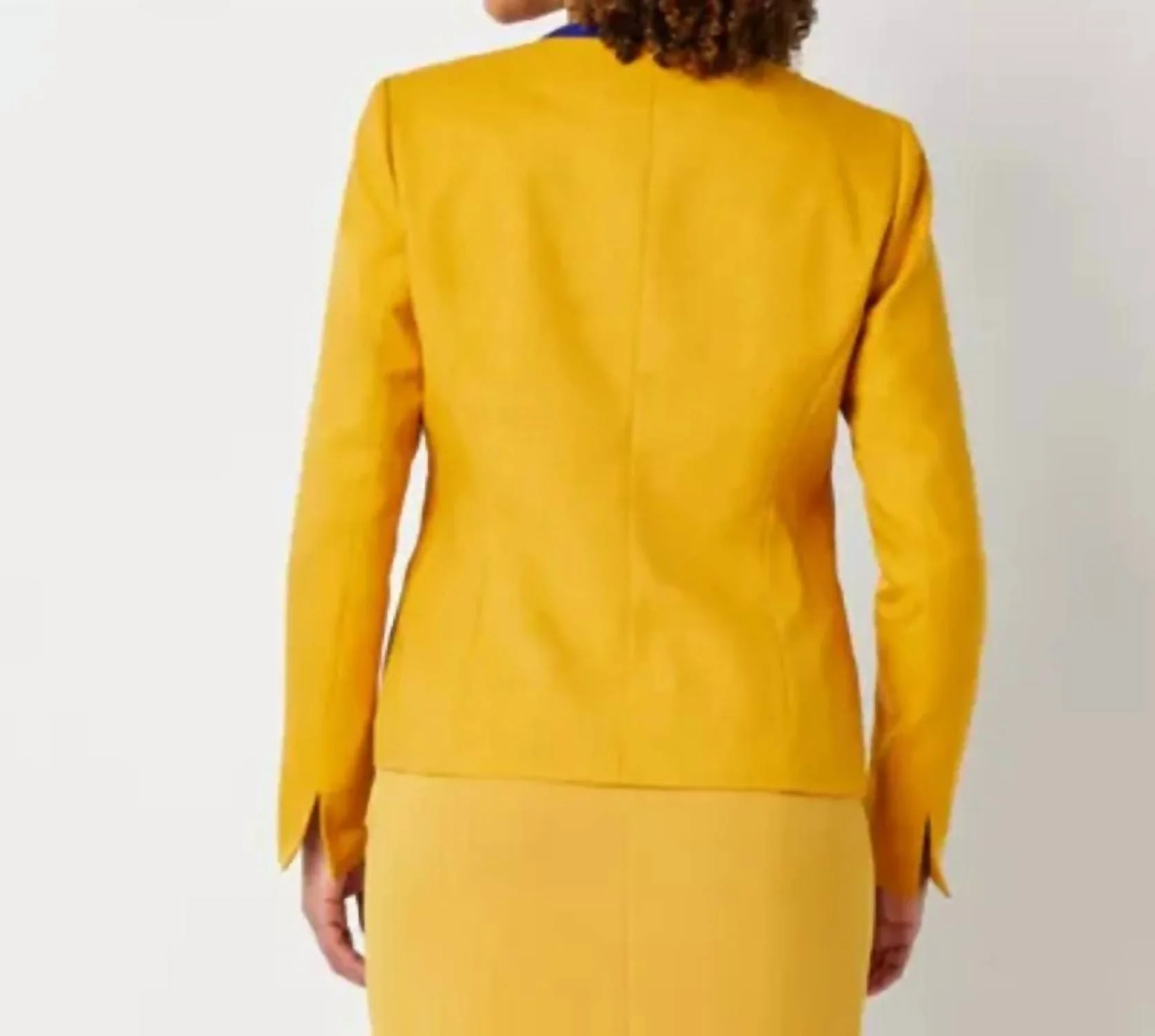 Classic Fit Suit Jacket In Gold Royal Blue