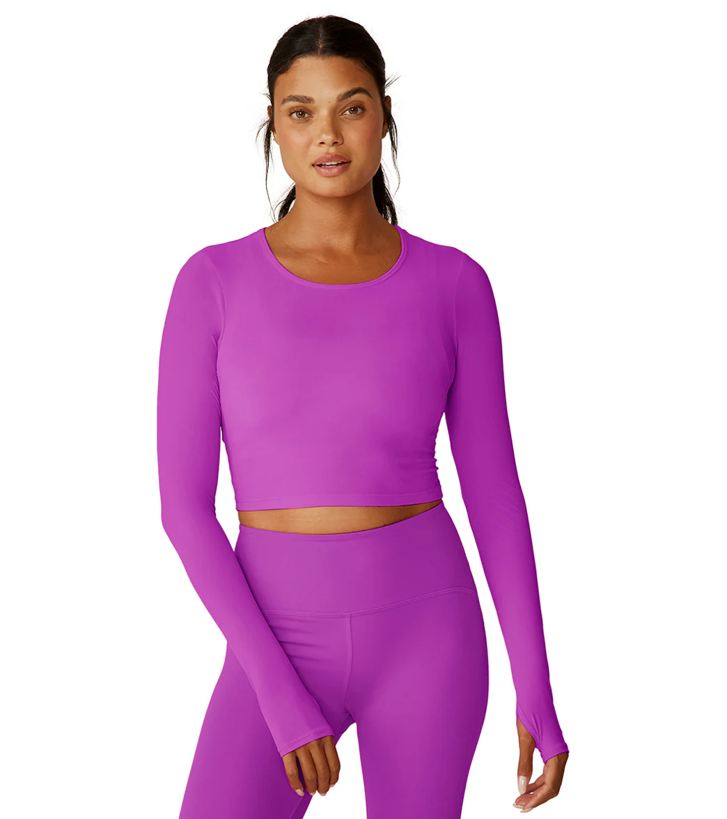 Beyond Yoga Performance Knit Resilient Cropped Pullover