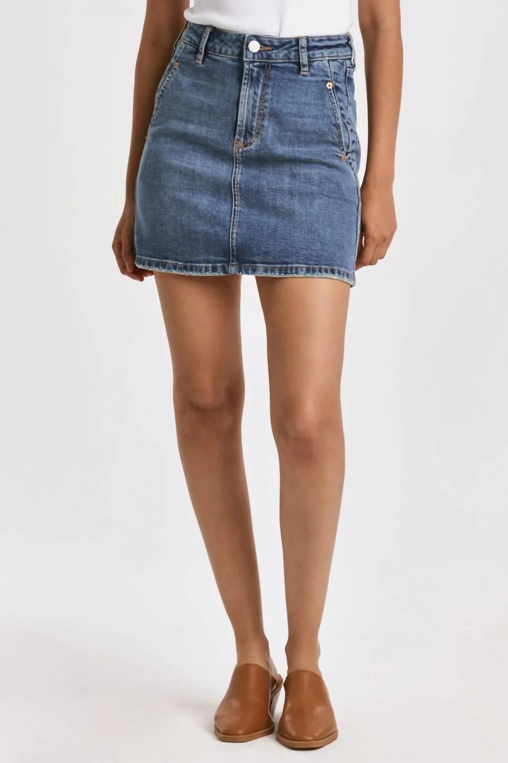 Quinn Denim Skirt In Arden