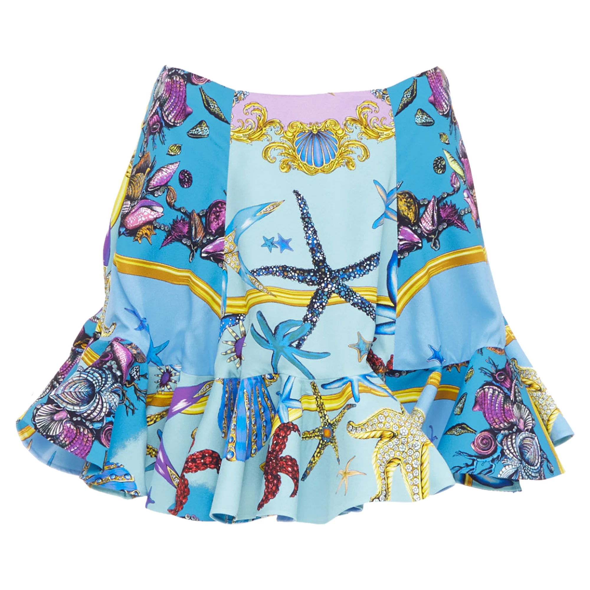 Versace Runway Tresor de la Mer starfish flounce skirt