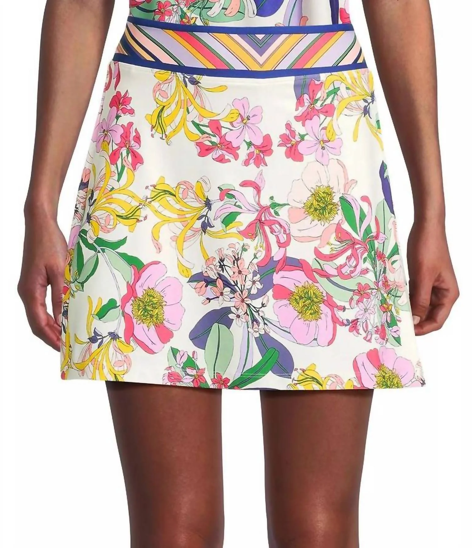 Bee Active Slit Tennis Skirt In Aldrich Scarf Print