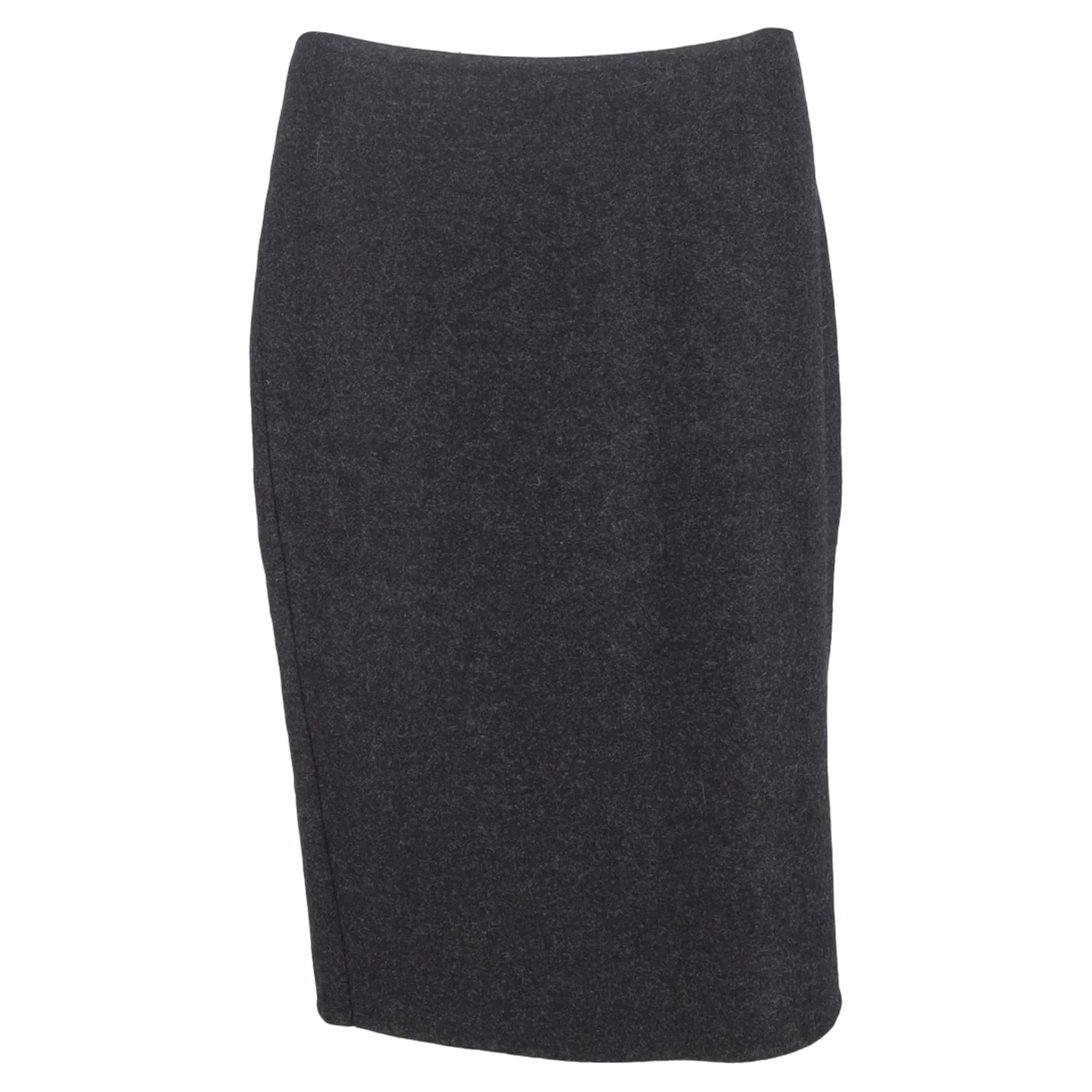 Max Mara Midi Pencil Skirt in Grey Wool