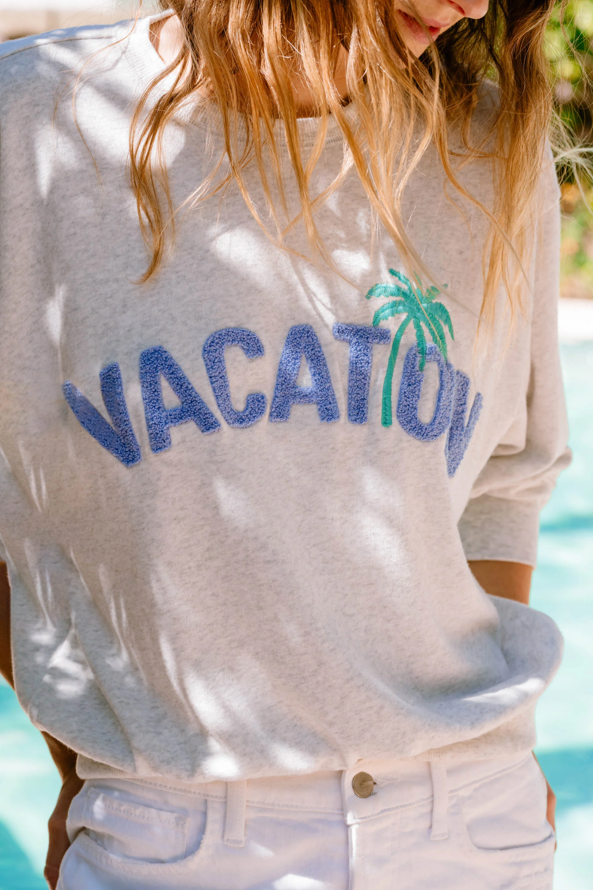 Vacay Vibes Vacation Long Sleeve Sweatshirt