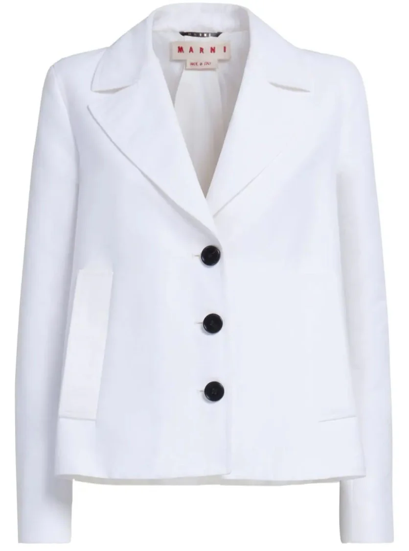 Tailored Cropped Jacket With Classic Lapel