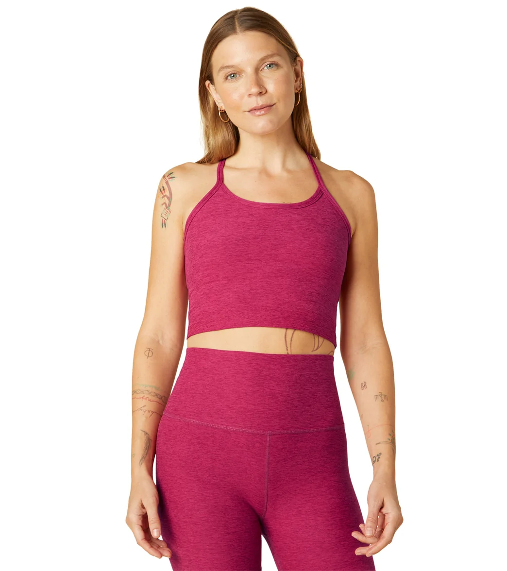 Beyond Yoga Spacedye Slim Racerback Cropped Tank Dragonfruit-Sangria
